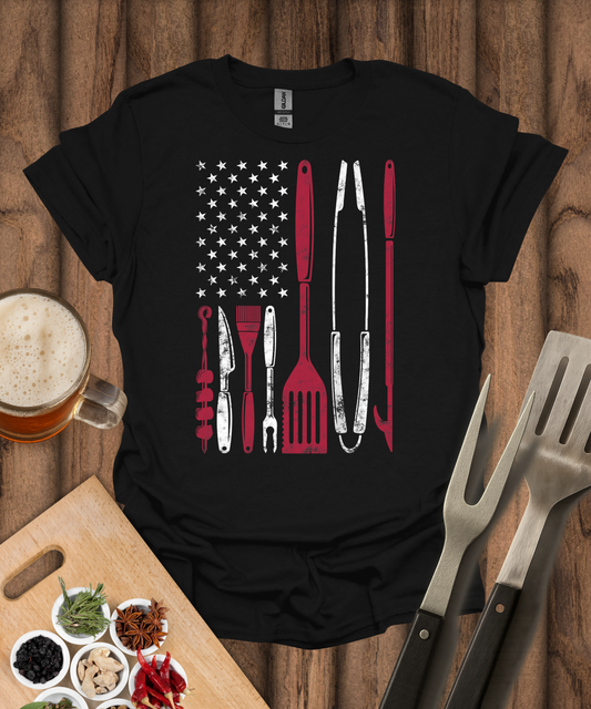 American Flag Utensil T-Shirt