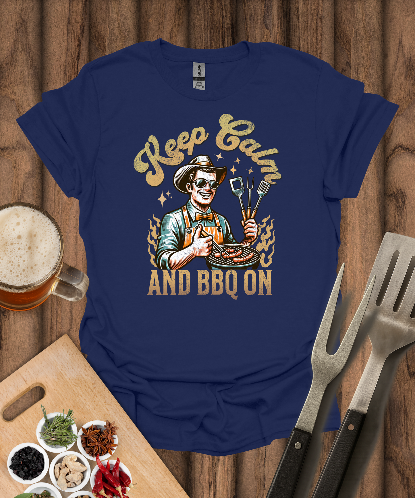 Keep Calm and BBQ On T-Shirt