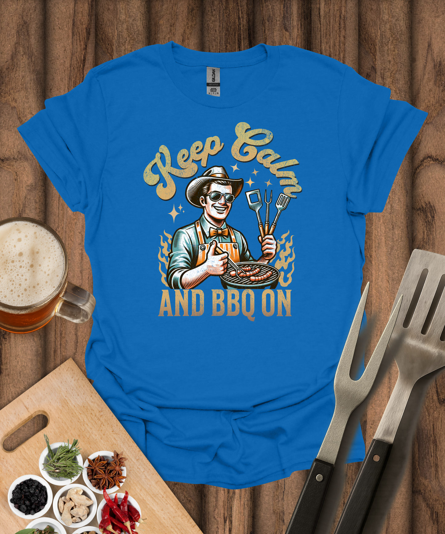 Keep Calm and BBQ On T-Shirt