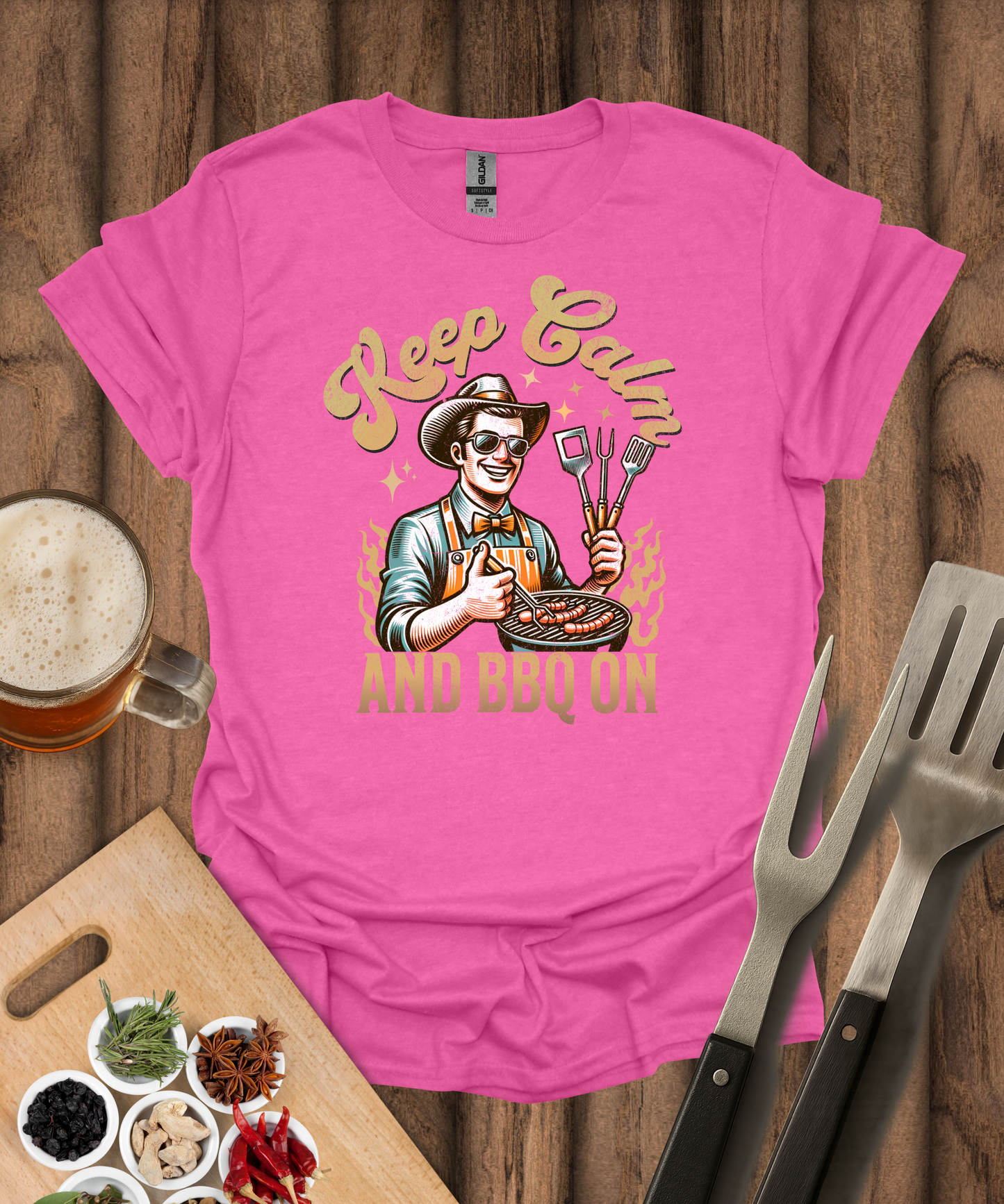 Keep Calm and BBQ On T-Shirt