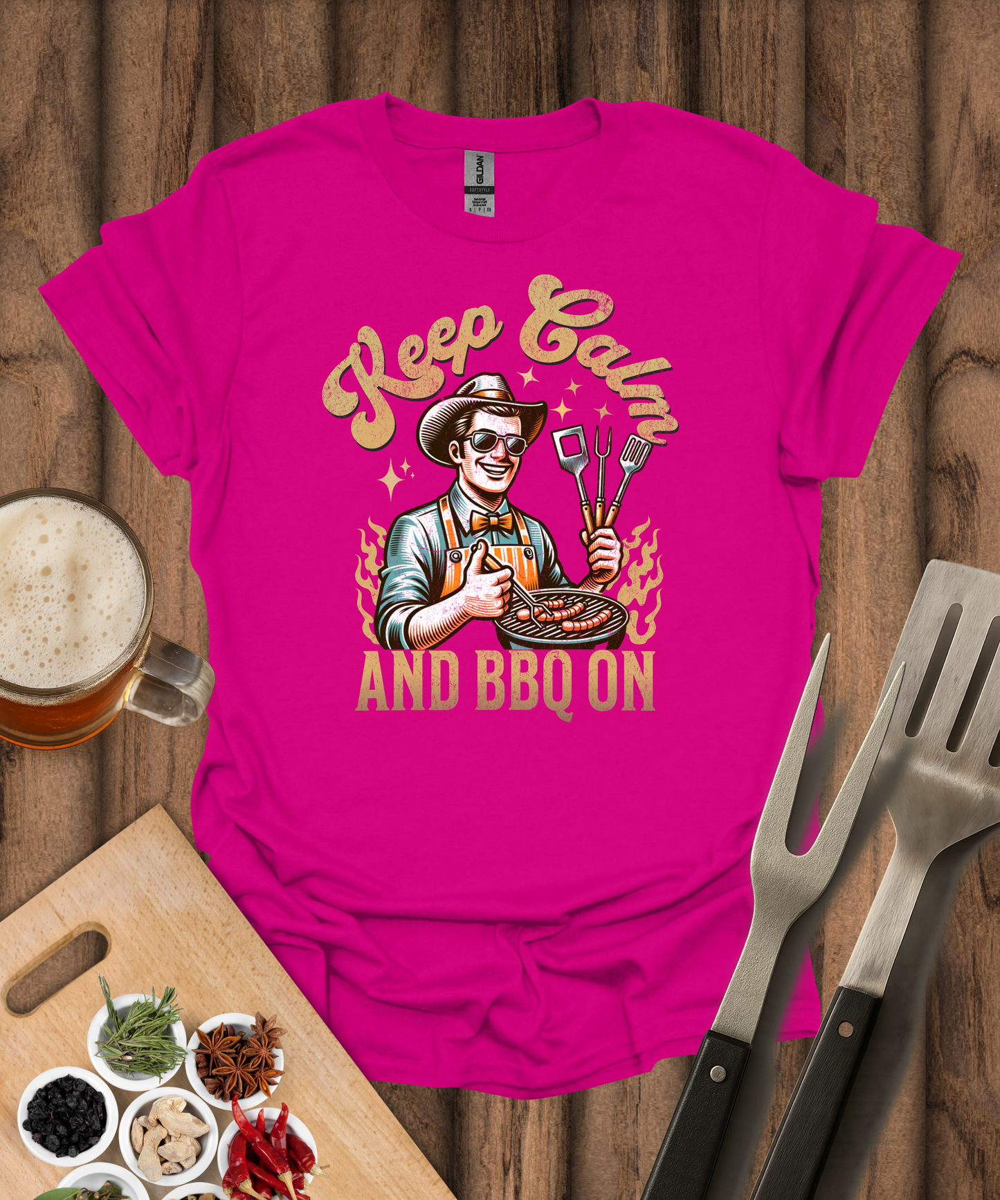 Keep Calm and BBQ On T-Shirt