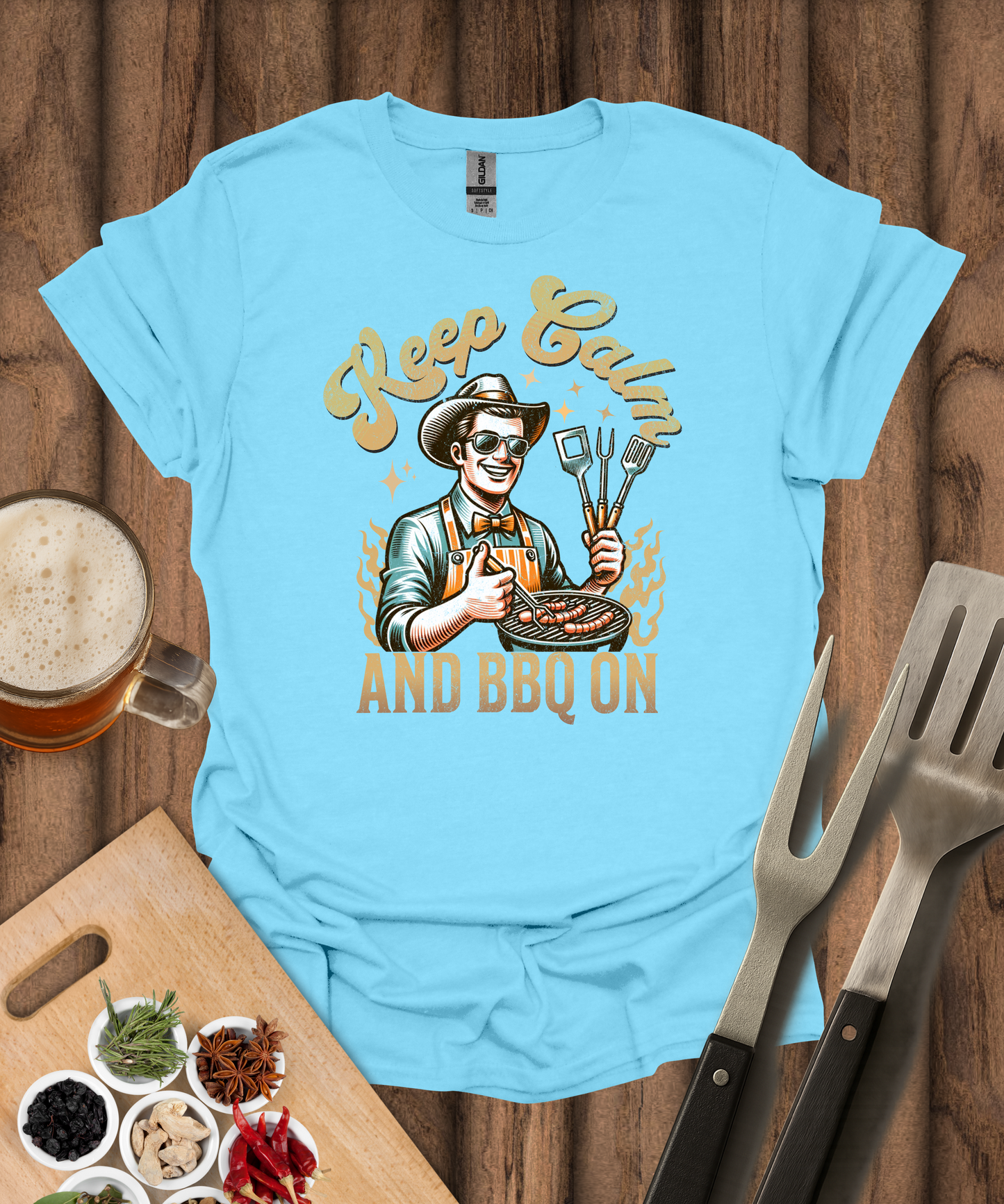 Keep Calm and BBQ On T-Shirt