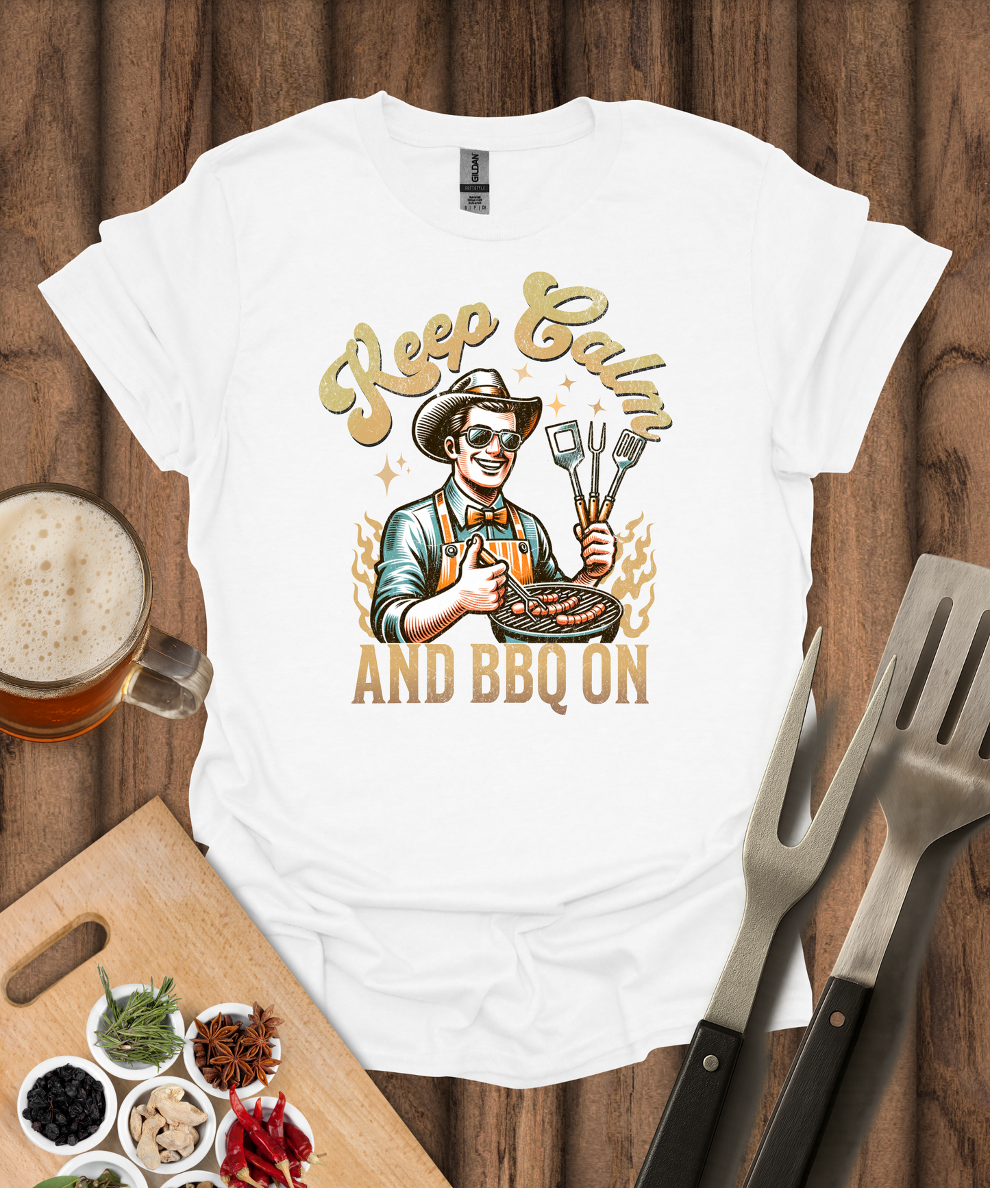 Keep Calm and BBQ On T-Shirt