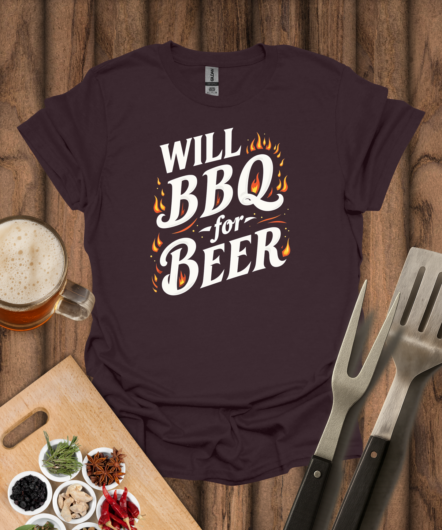 Will BBQ for Beer T-Shirt