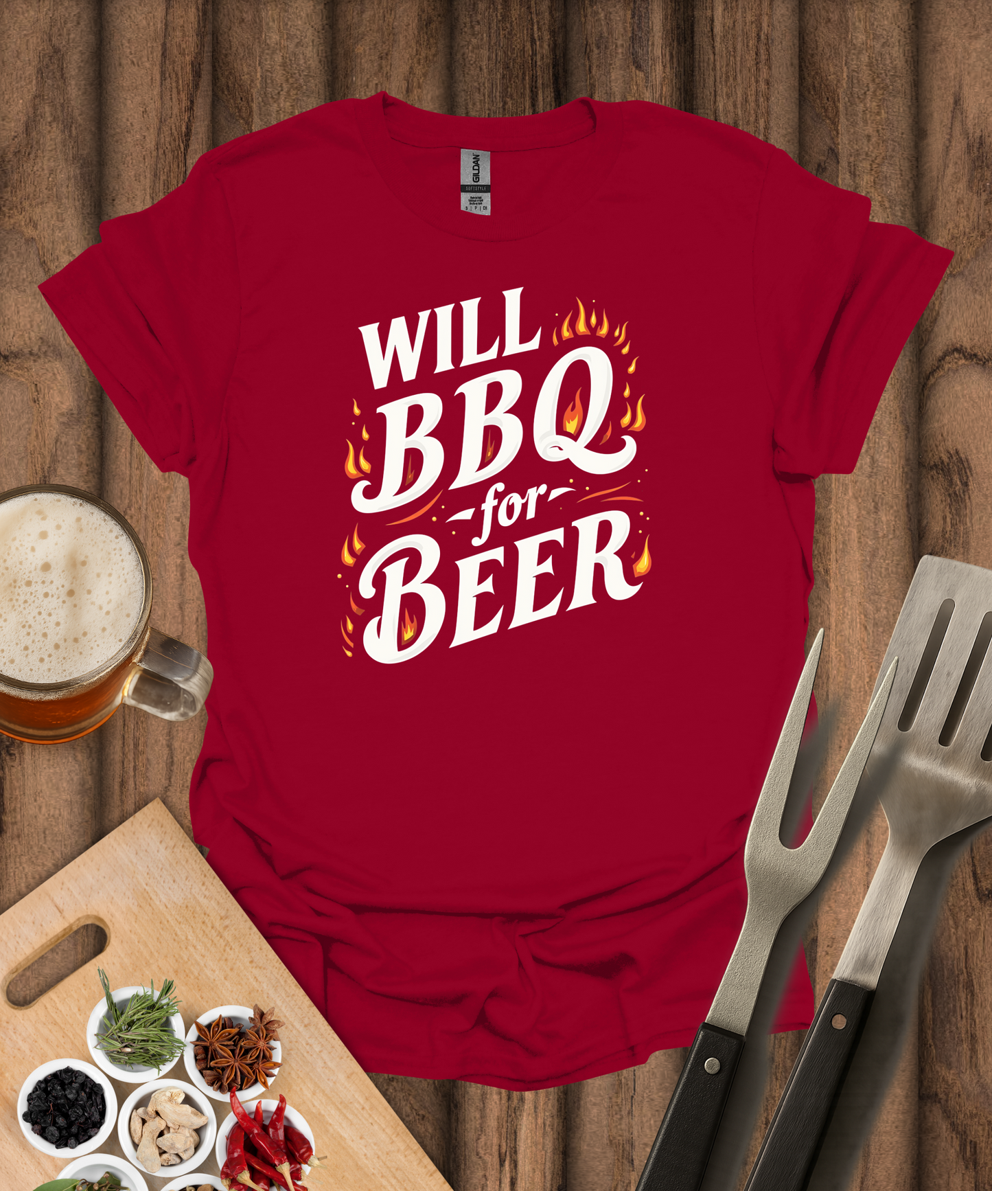 Will BBQ for Beer T-Shirt