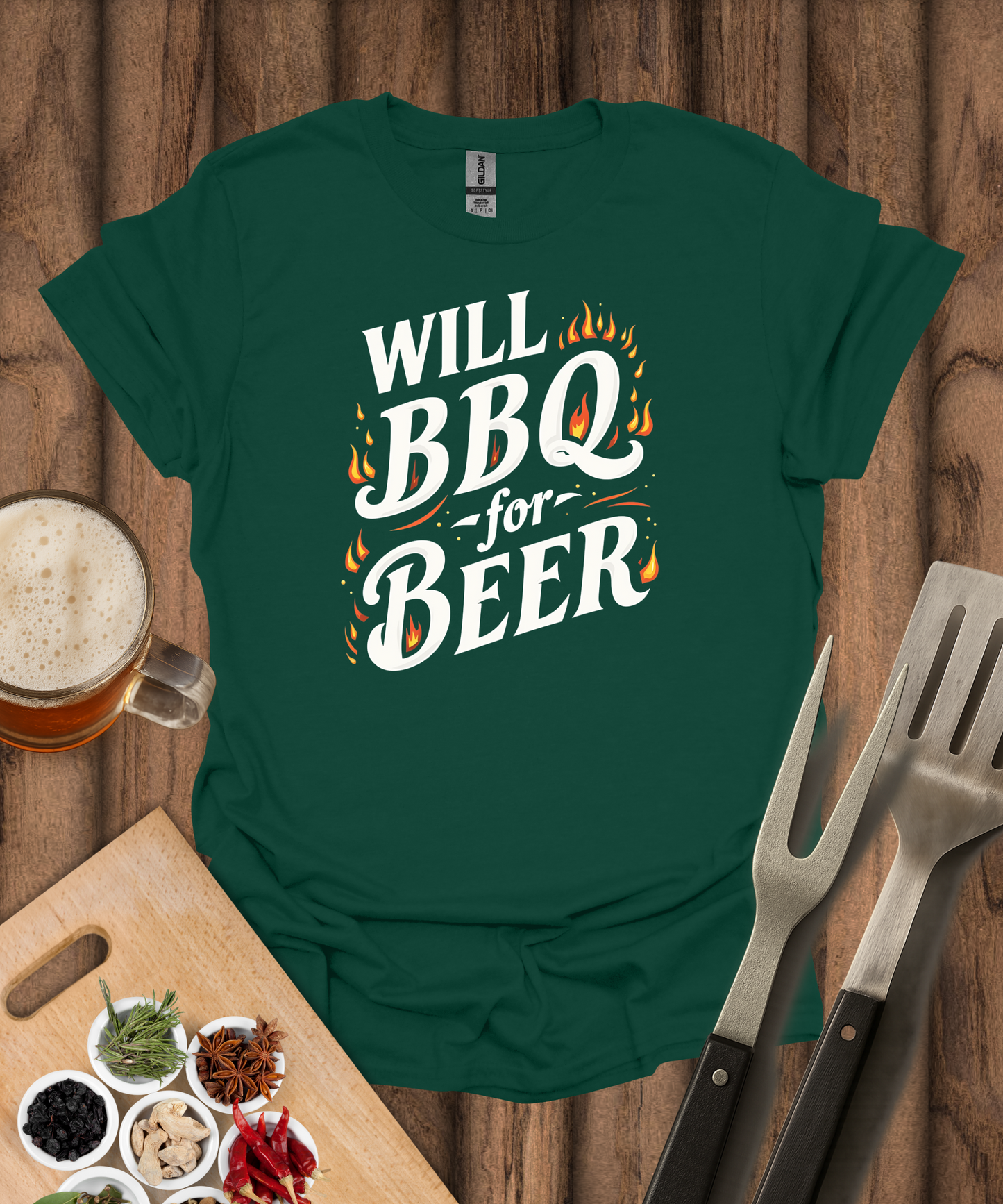 Will BBQ for Beer T-Shirt