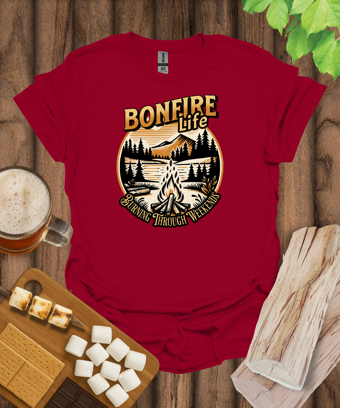 Bonfire Life Burning Through Weekends T-Shirt