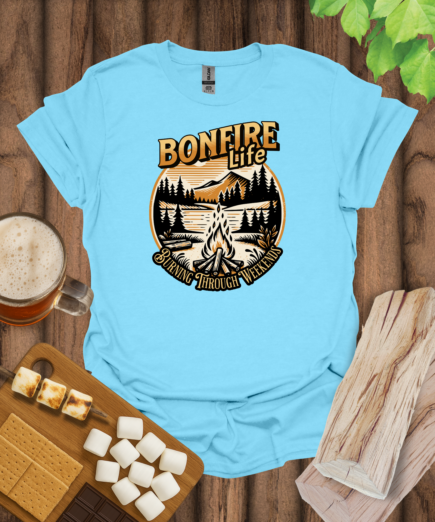 Bonfire Life Burning Through Weekends T-Shirt