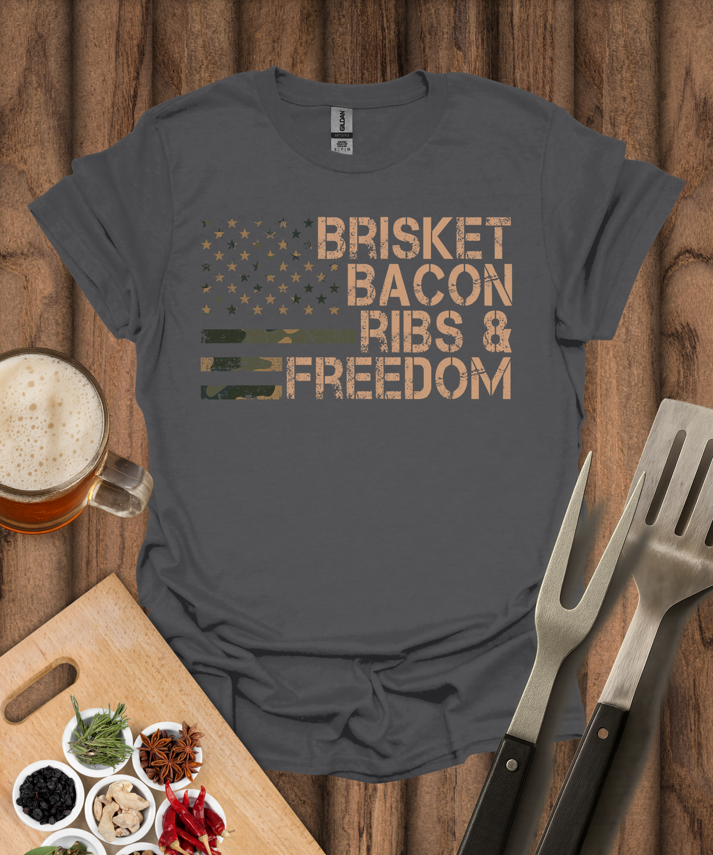 Brisket Bacon Ribs & Freedom T-Shirt