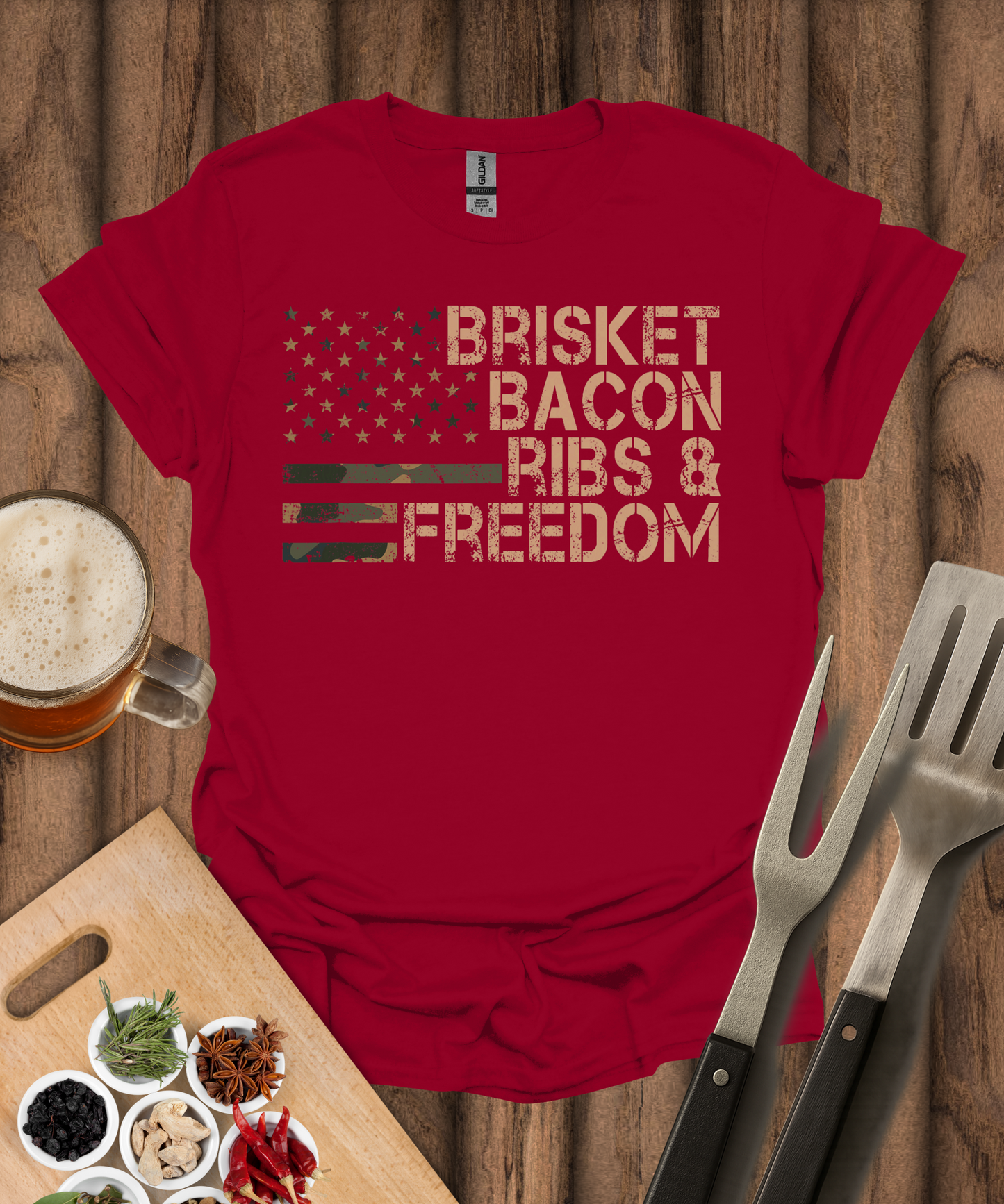 Brisket Bacon Ribs & Freedom T-Shirt