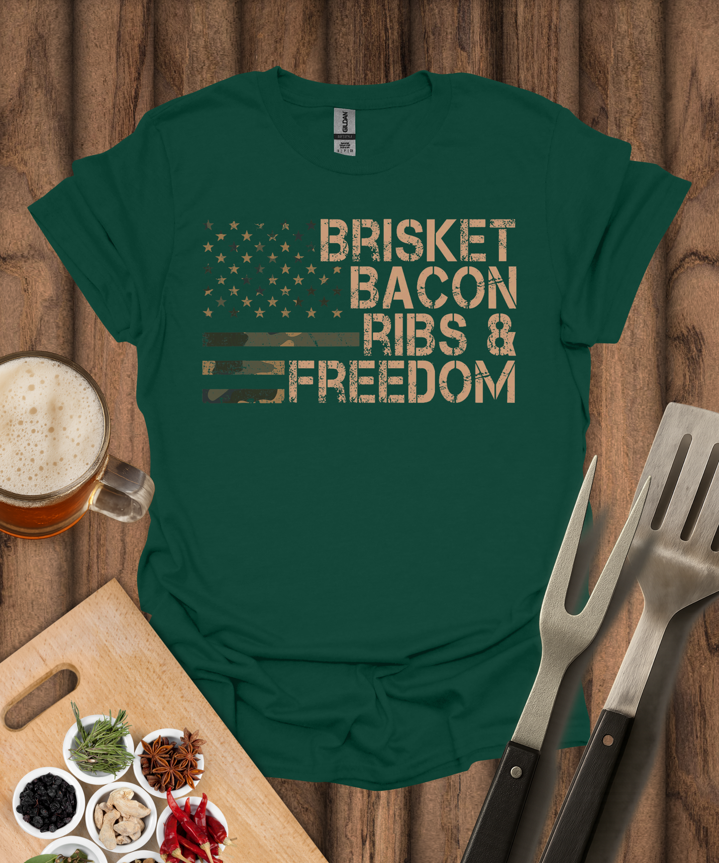 Brisket Bacon Ribs & Freedom T-Shirt