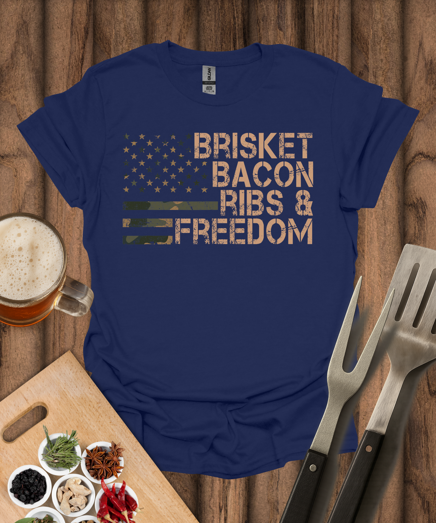 Brisket Bacon Ribs & Freedom T-Shirt