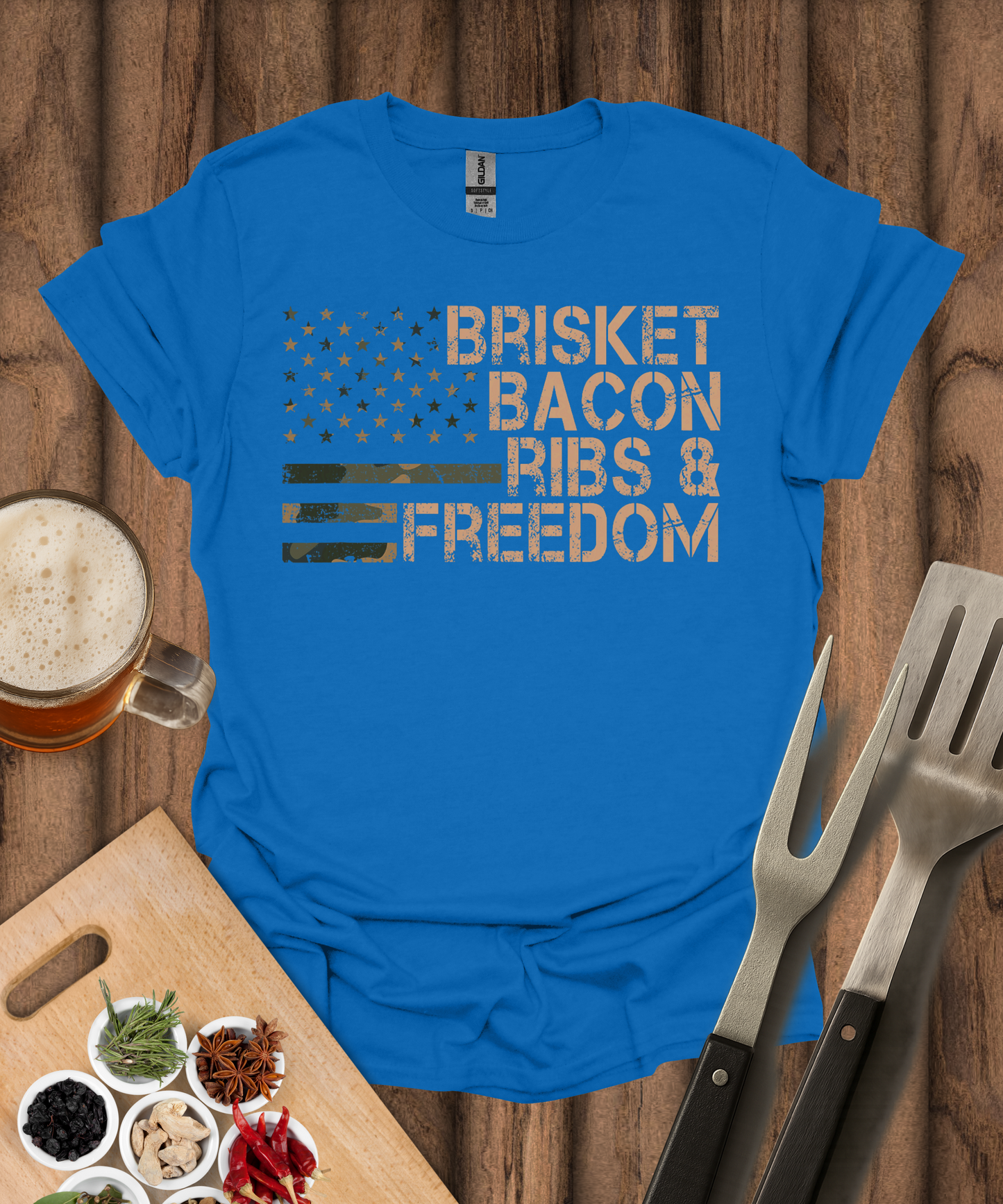 Brisket Bacon Ribs & Freedom T-Shirt