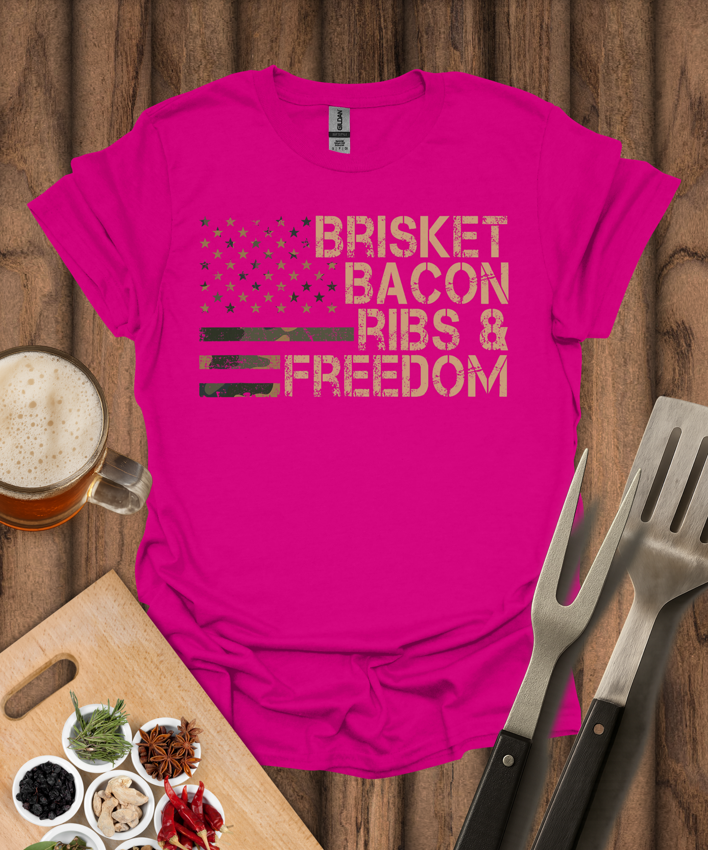 Brisket Bacon Ribs & Freedom T-Shirt
