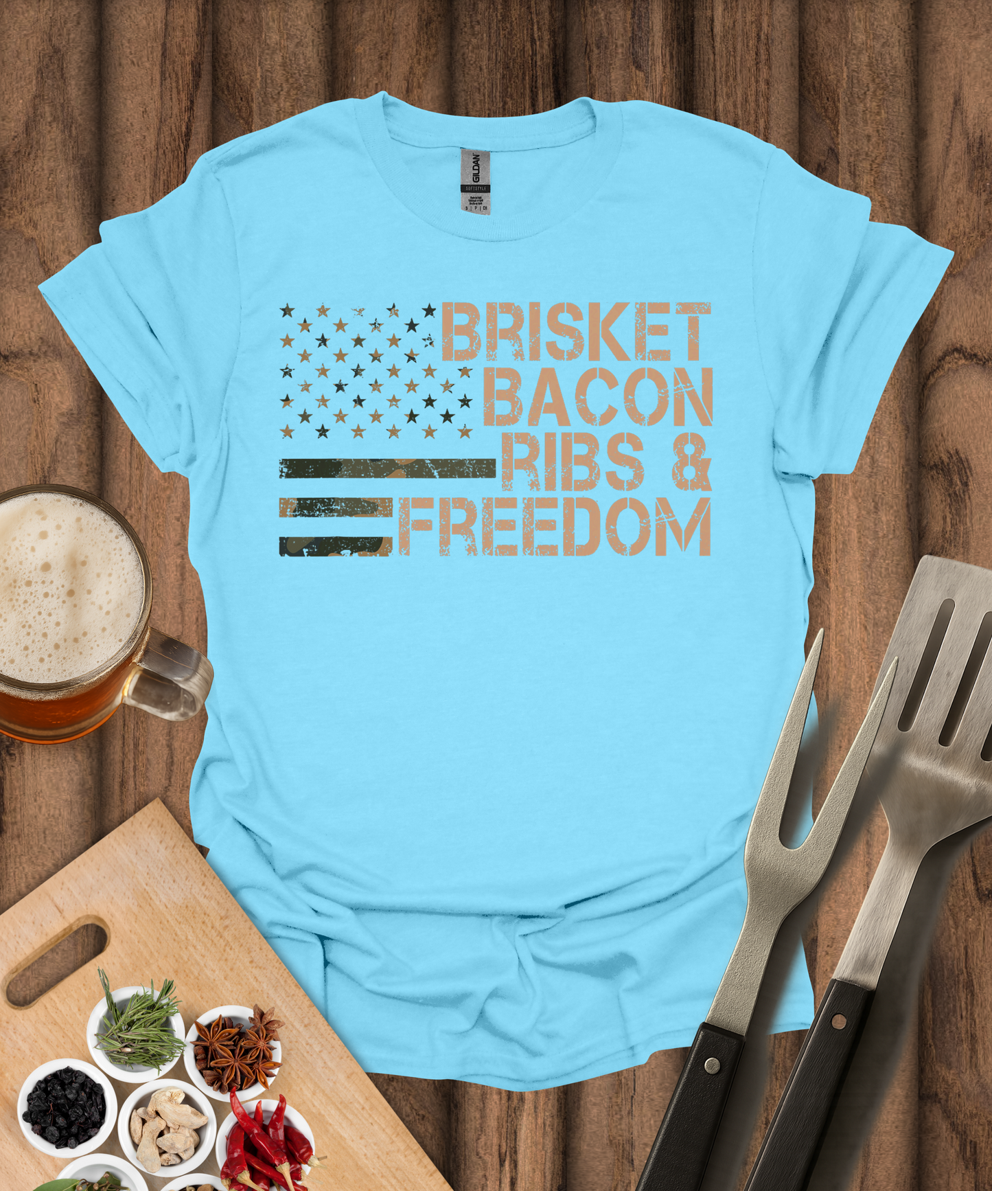 Brisket Bacon Ribs & Freedom T-Shirt