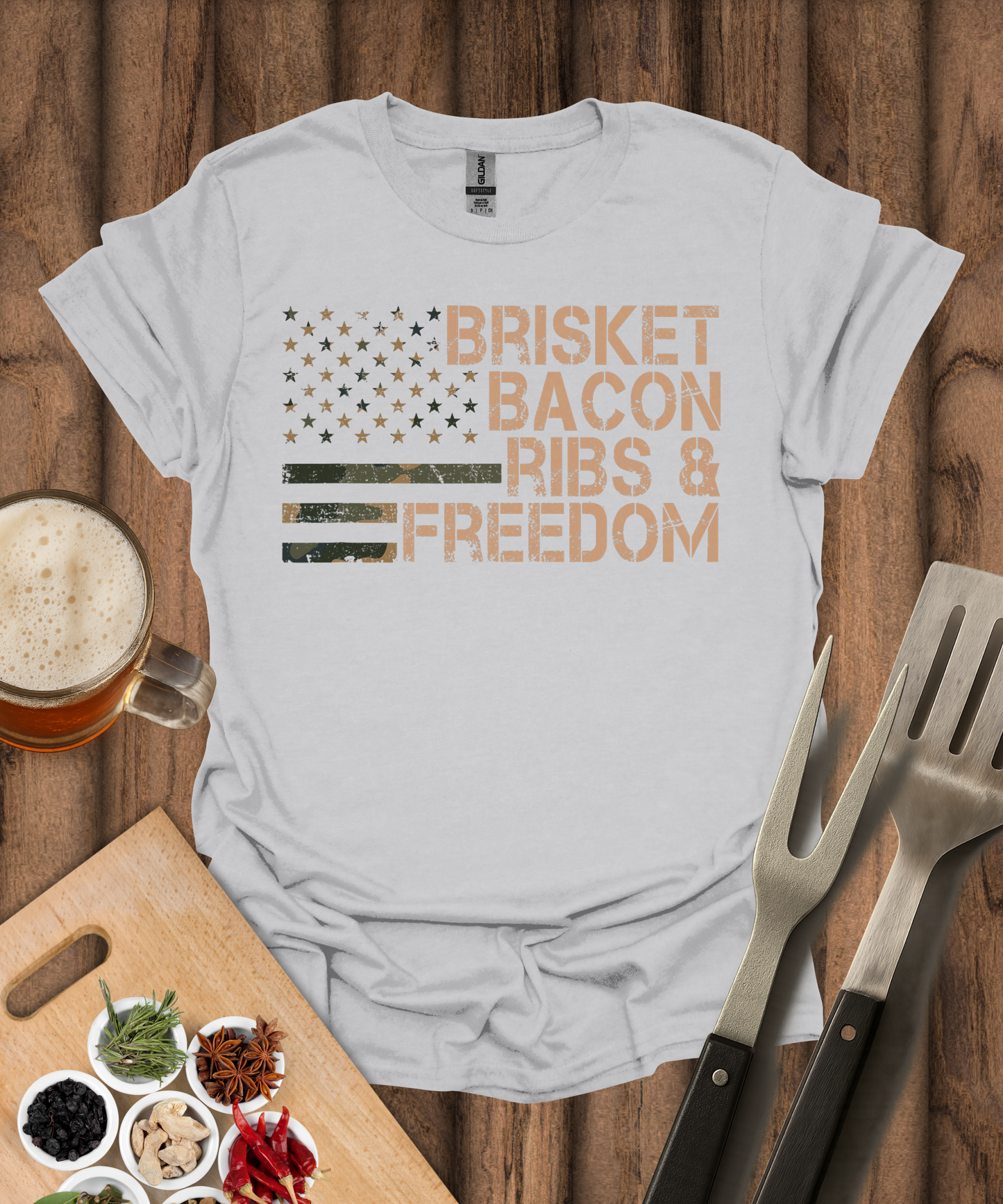 Brisket Bacon Ribs & Freedom T-Shirt