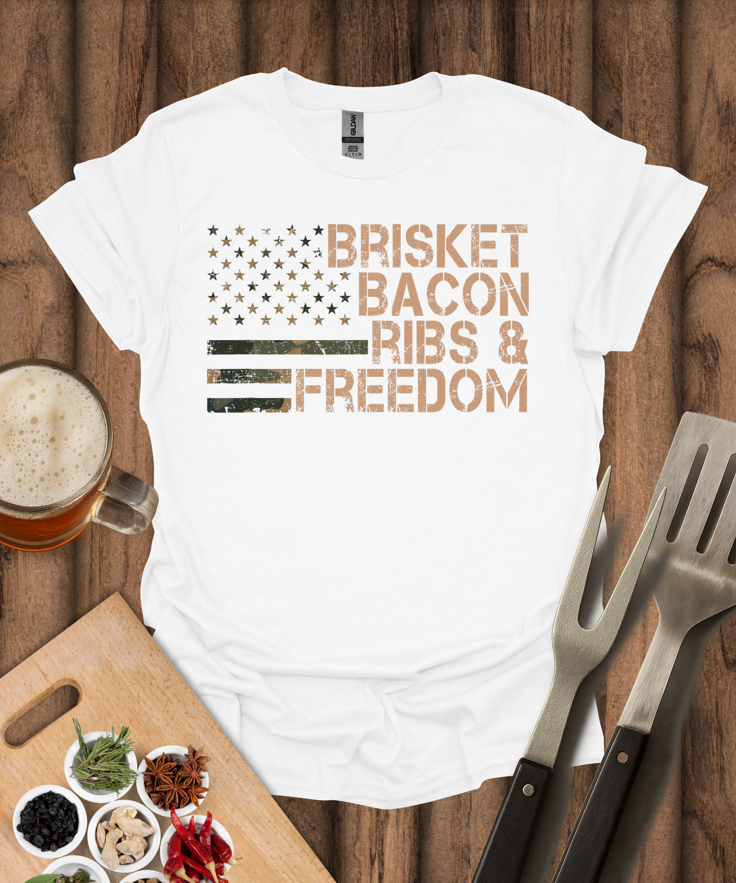 Brisket Bacon Ribs & Freedom T-Shirt