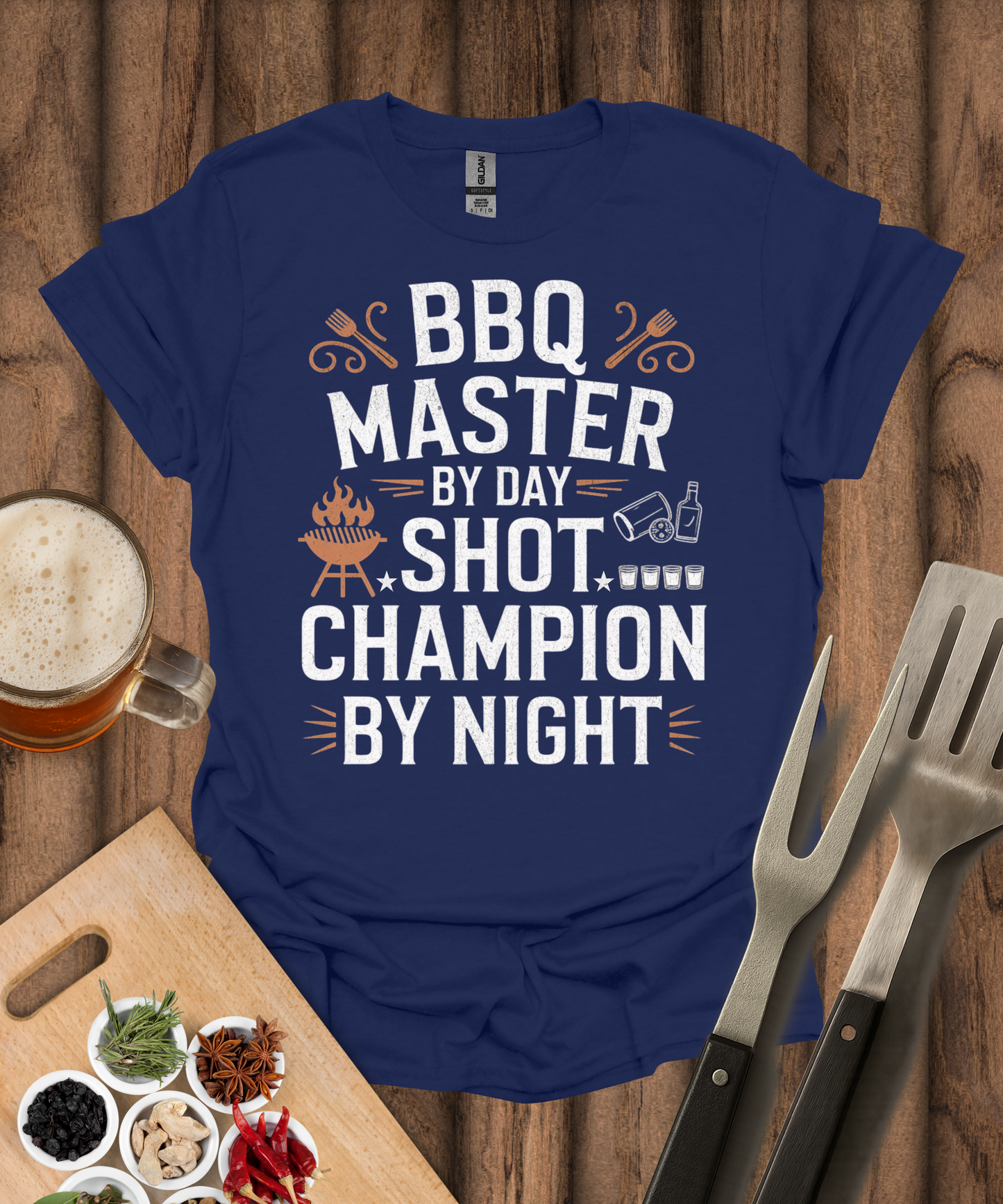 BBQ Master By Day Shot Shot Champion By Night T-Shirt