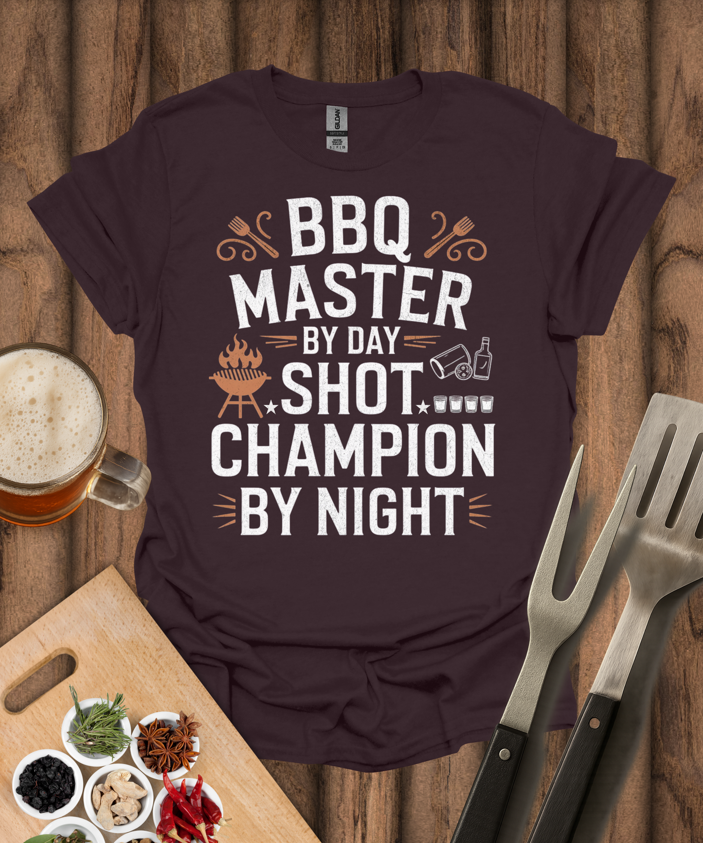 BBQ Master By Day Shot Shot Champion By Night T-Shirt