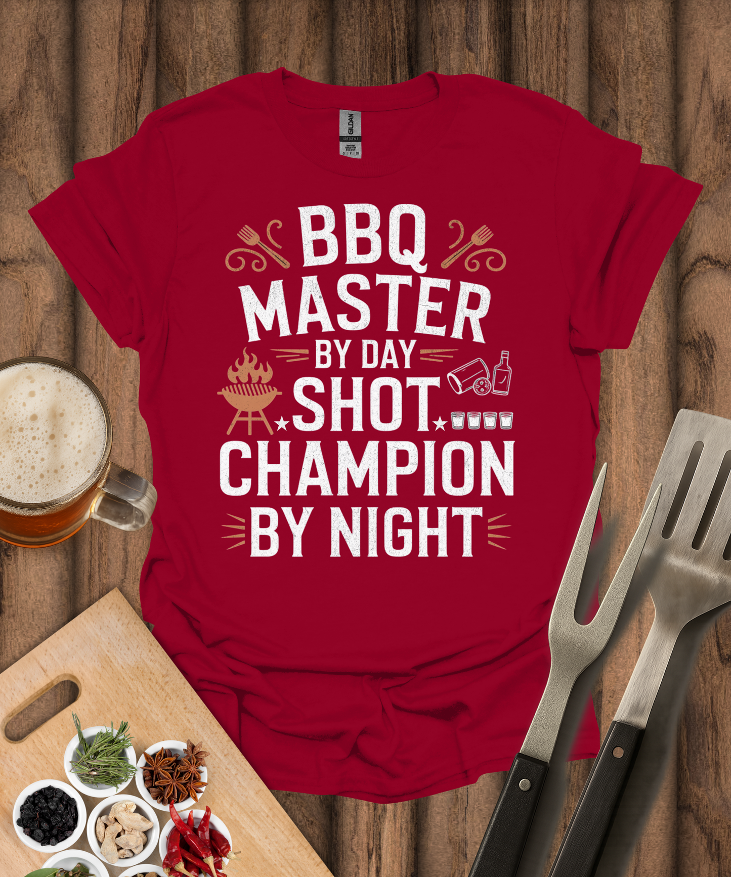 BBQ Master By Day Shot Shot Champion By Night T-Shirt