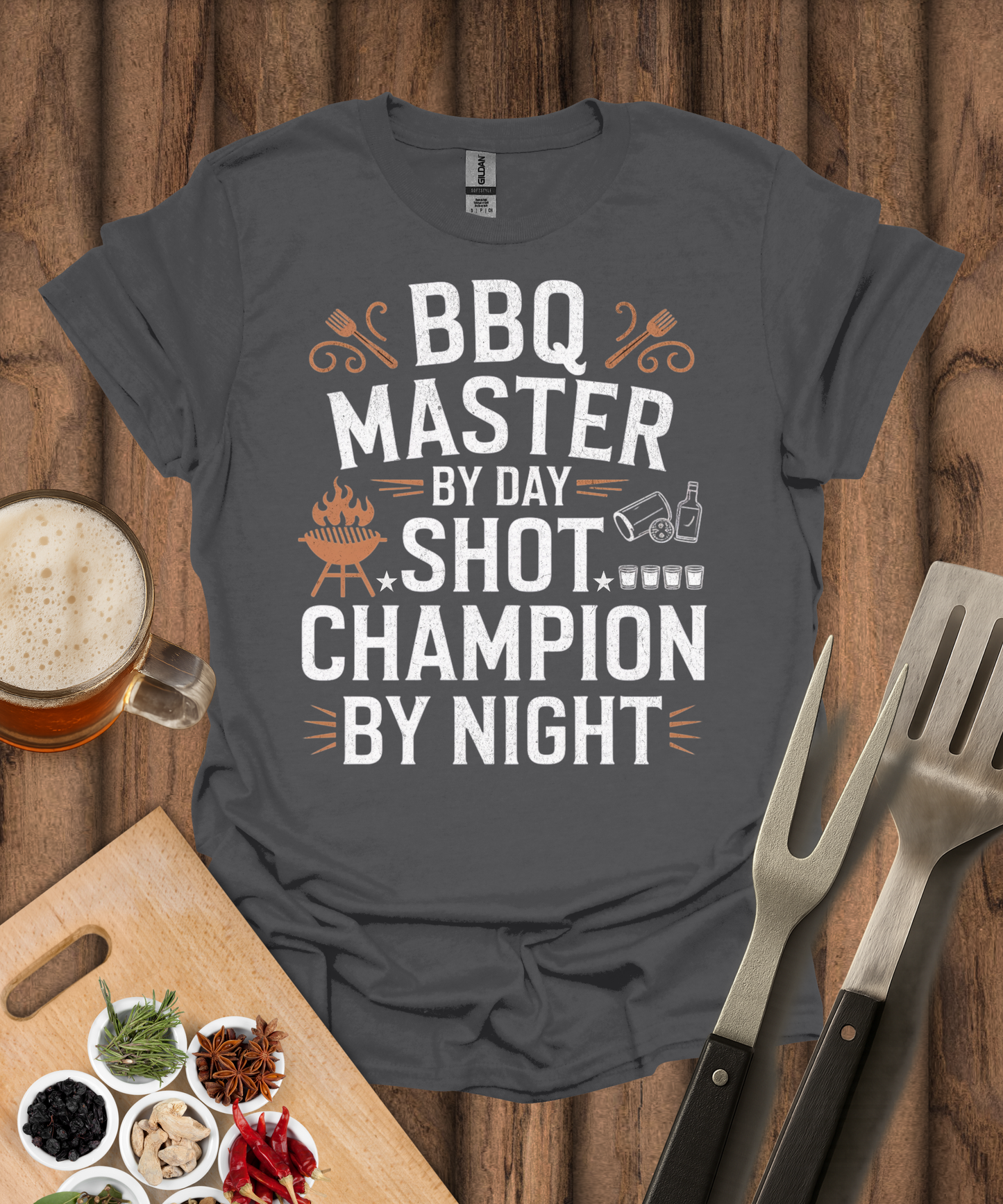 BBQ Master By Day Shot Shot Champion By Night T-Shirt
