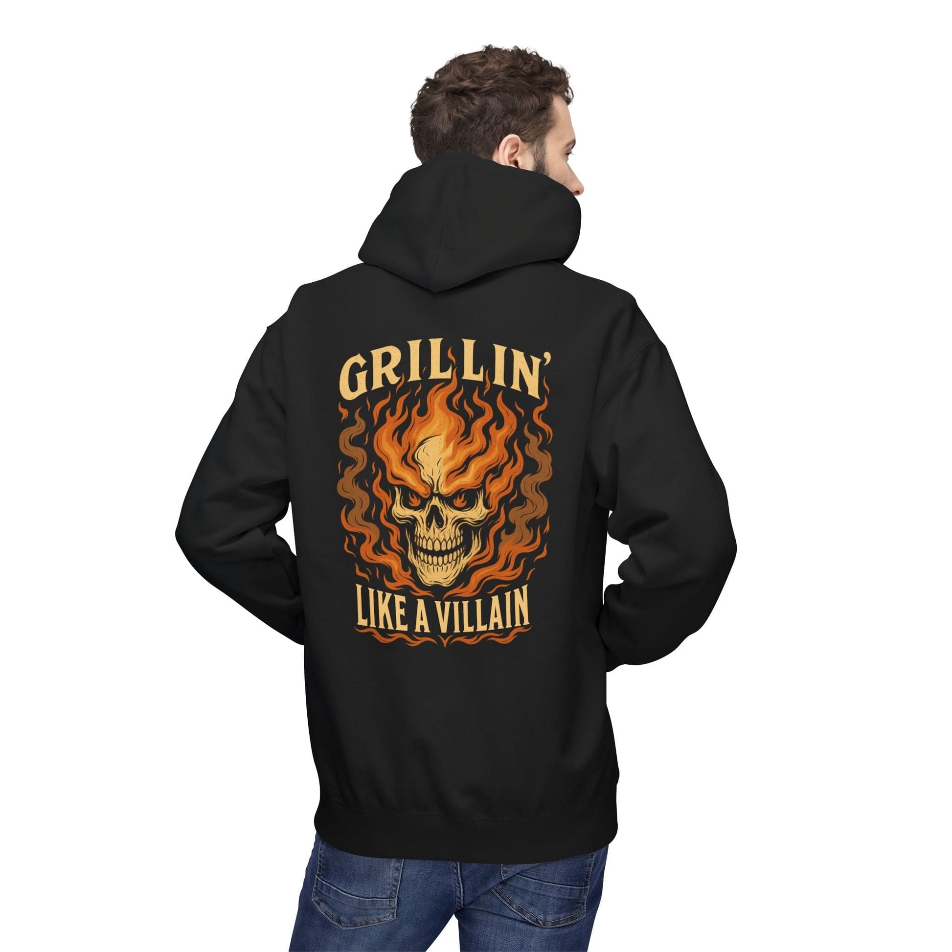 Printify Hoodie Grillin' Like a Villain Hoodie