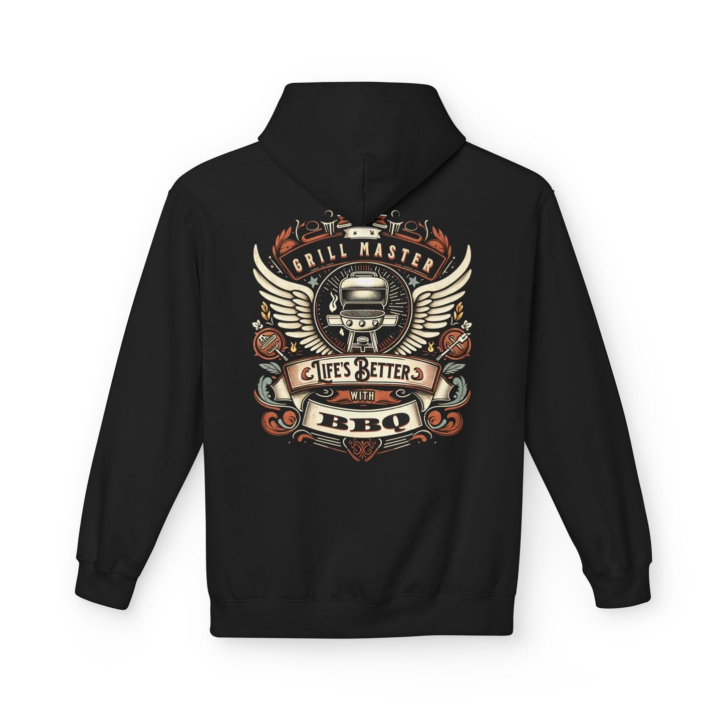 Printify Hoodie S / Black Grill Master Life's Better with BBQ Hoodie