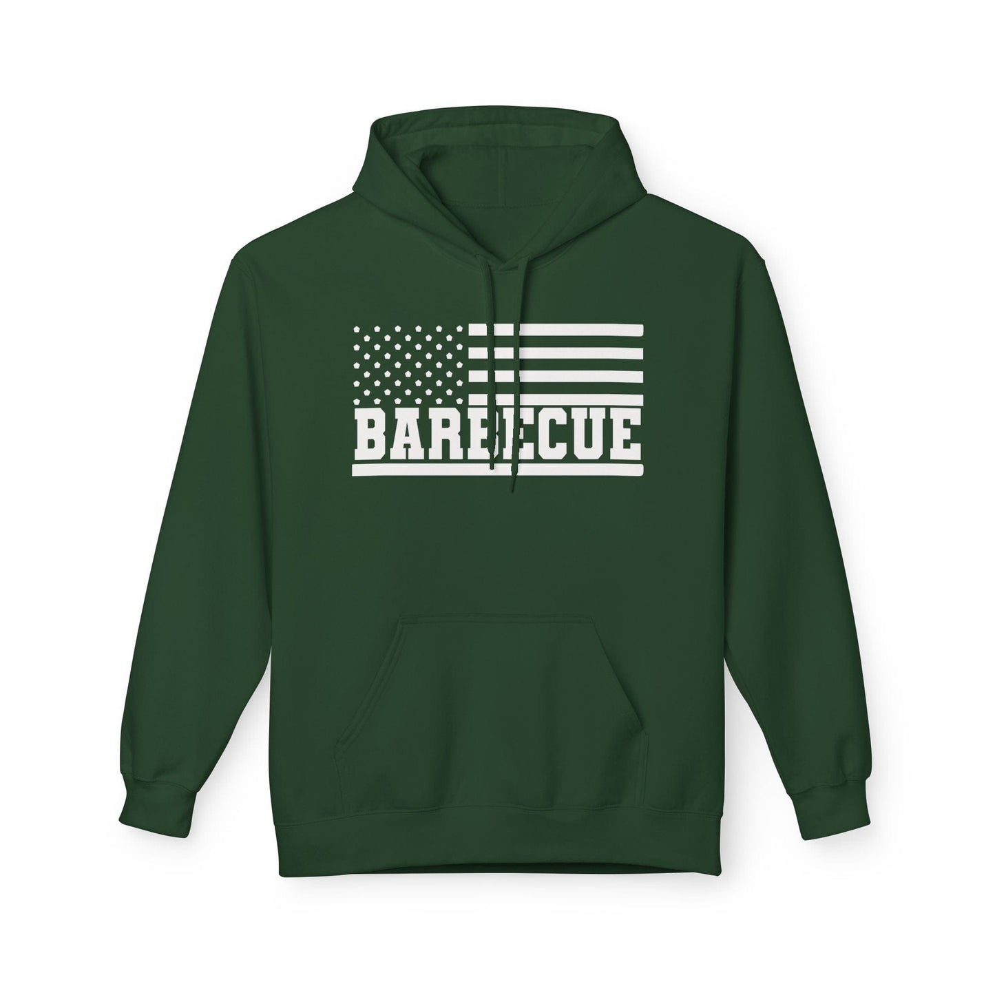 Printify Hoodie S / Forest Green Barbecue American Flag Hoodie