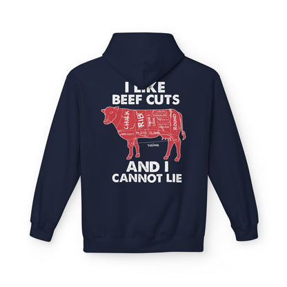 Printify Hoodie S / Navy I Like Beef Cuts And I Cannot Lie Hoodie