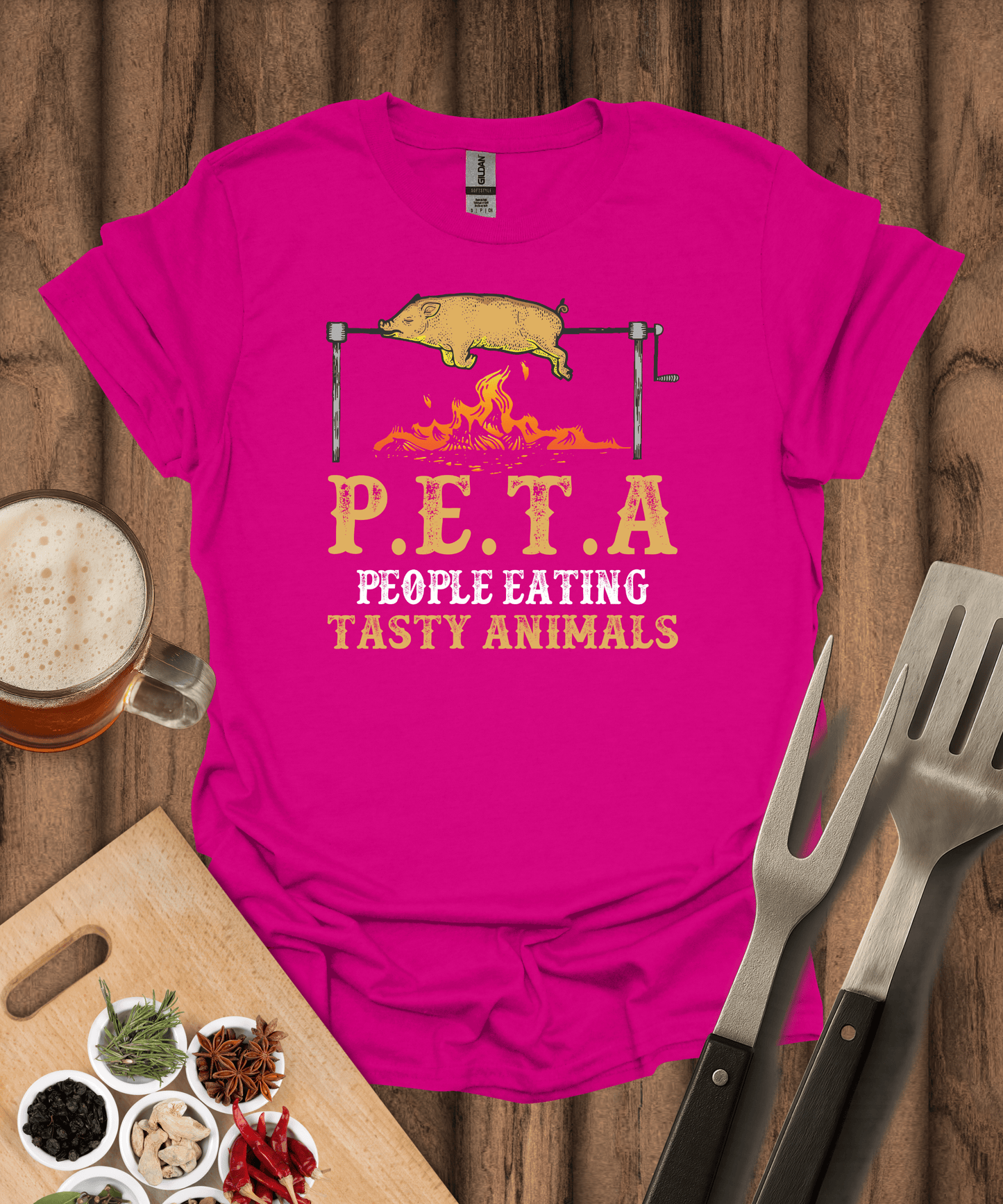 Printify T-Shirt Antique Heliconia / S P.E.T.A (People Eating Tasty Animals) T-Shirt