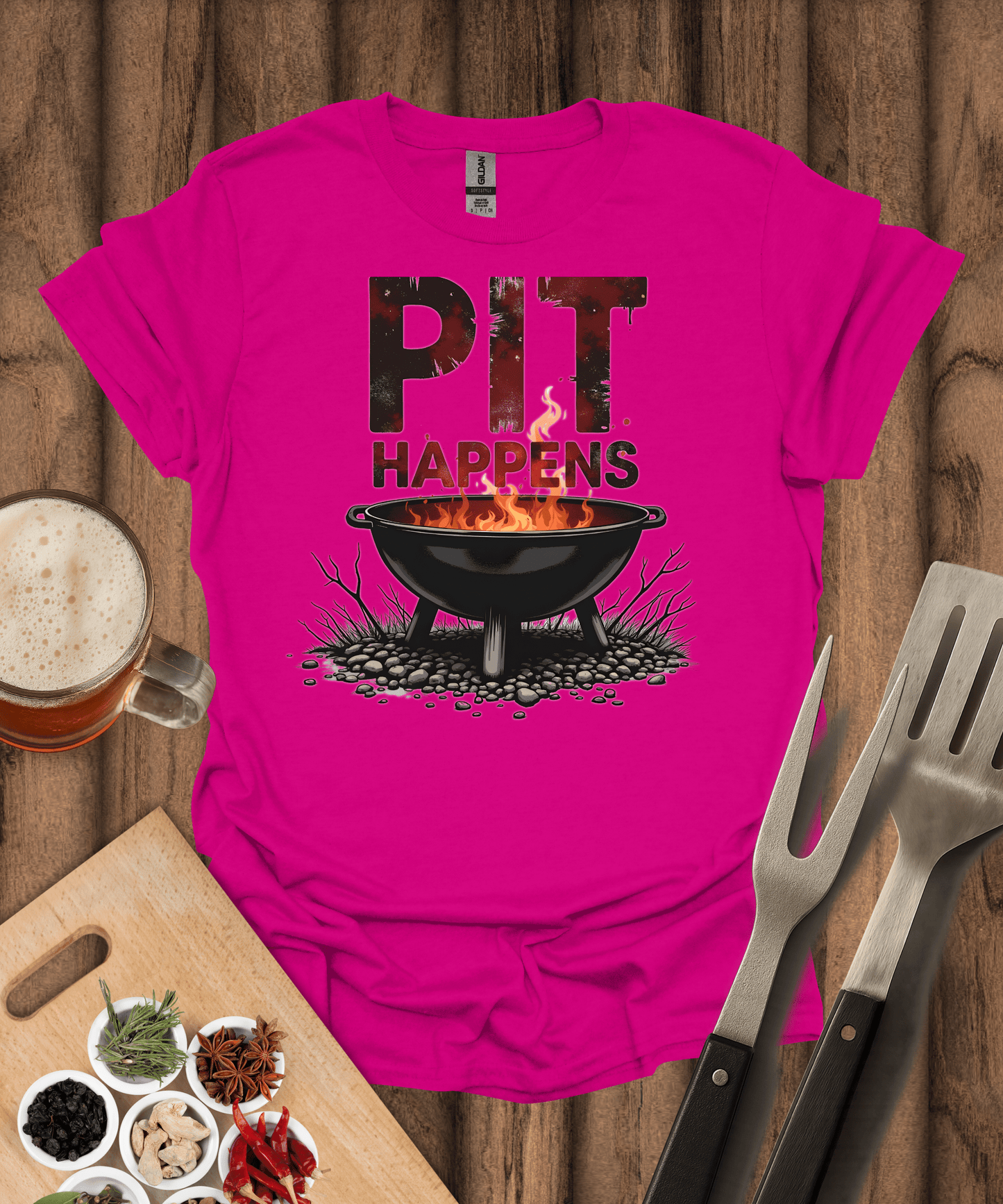 Printify T-Shirt Antique Heliconia / S Pit Happens T-Shirt
