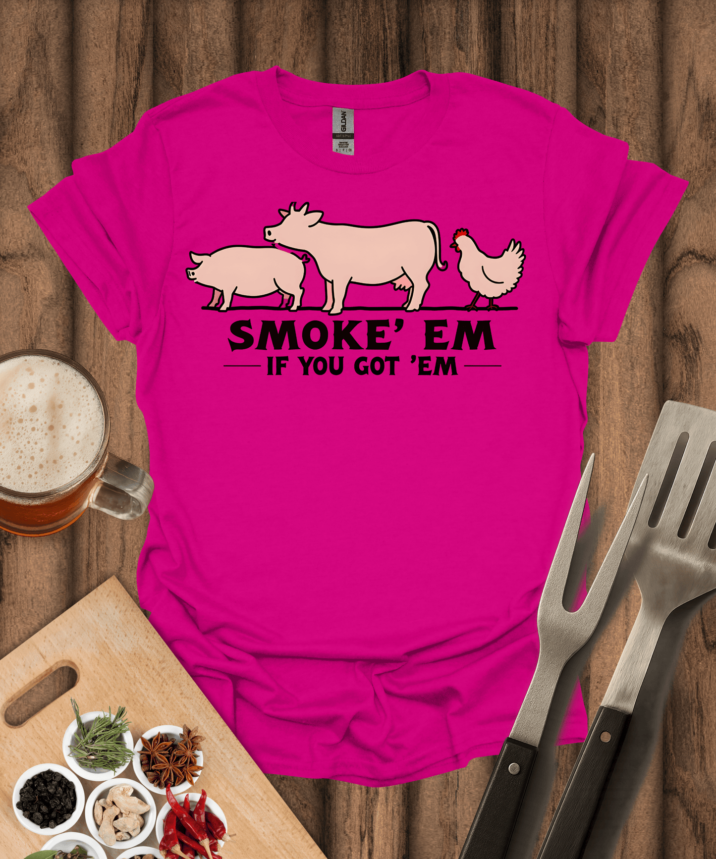 Printify T-Shirt Antique Heliconia / S Smoke 'Em If You Got 'Em T-Shirt