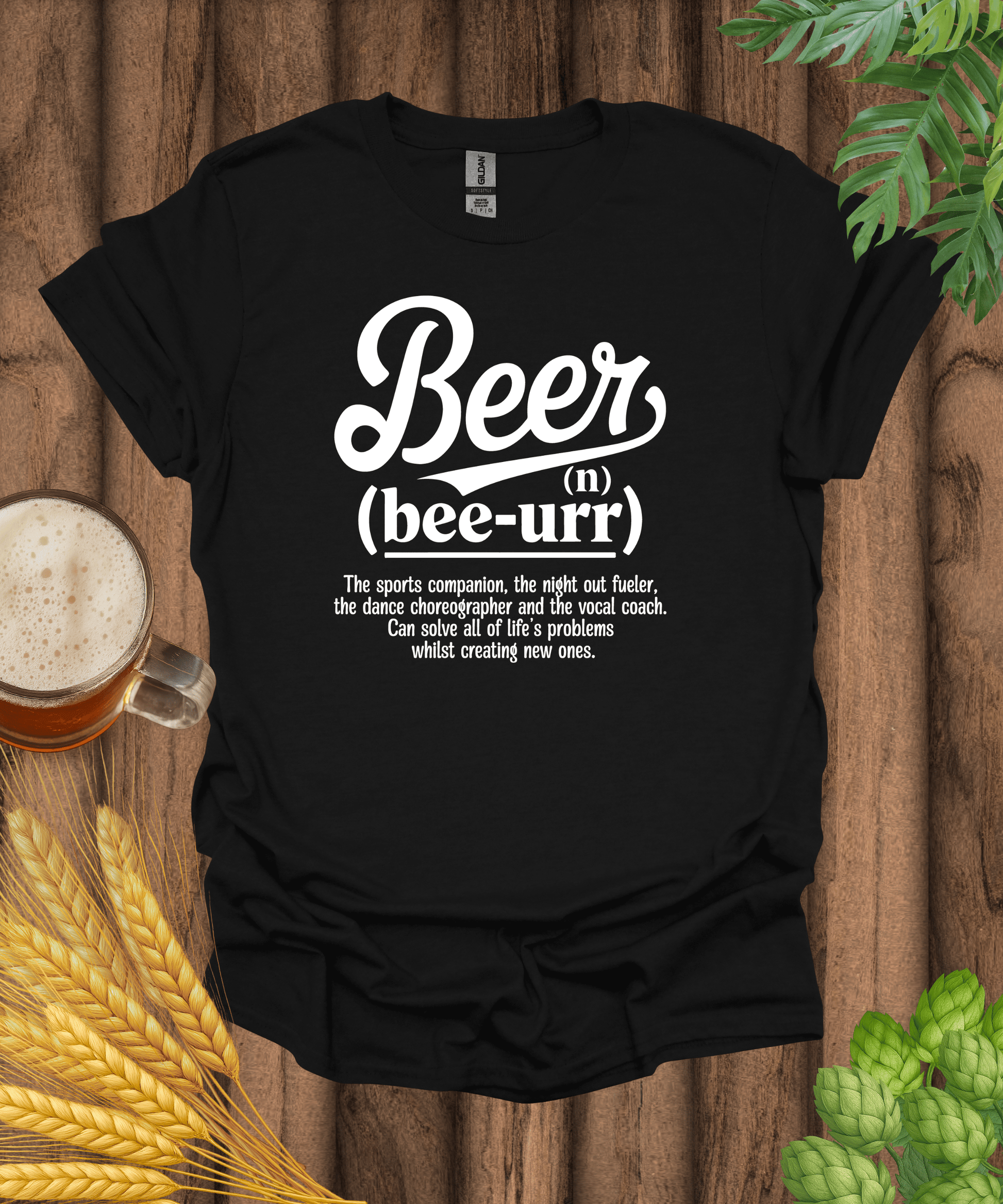 Printify T-Shirt Black / S Beer Definition T-Shirt
