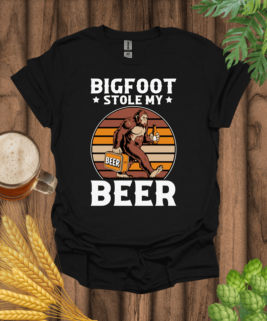 Printify T-Shirt Black / S Bigfoot Stole My Beer T-Shirt