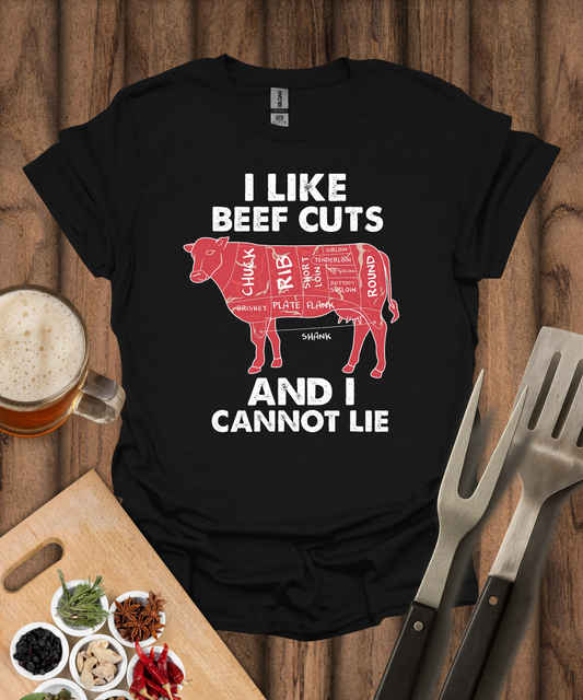 Printify T-Shirt Black / S I Like Beef Cuts And I Cannot Lie T-Shirt