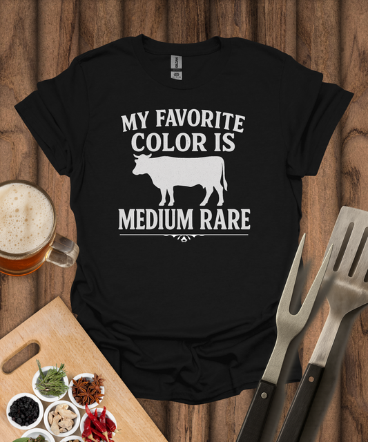 Printify T-Shirt Black / S My Favorite Color is Medium Rare T-Shirt