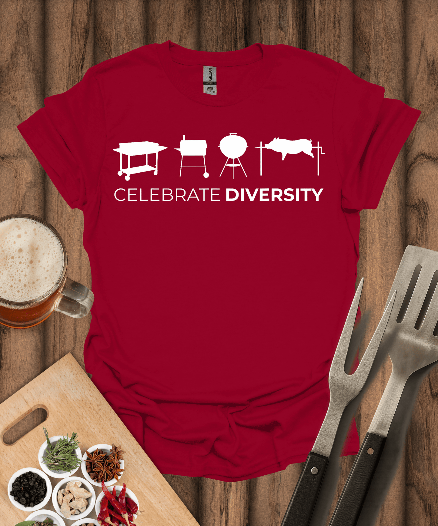 Printify T-Shirt Cardinal Red / S Celebrate Diversity T-Shirt