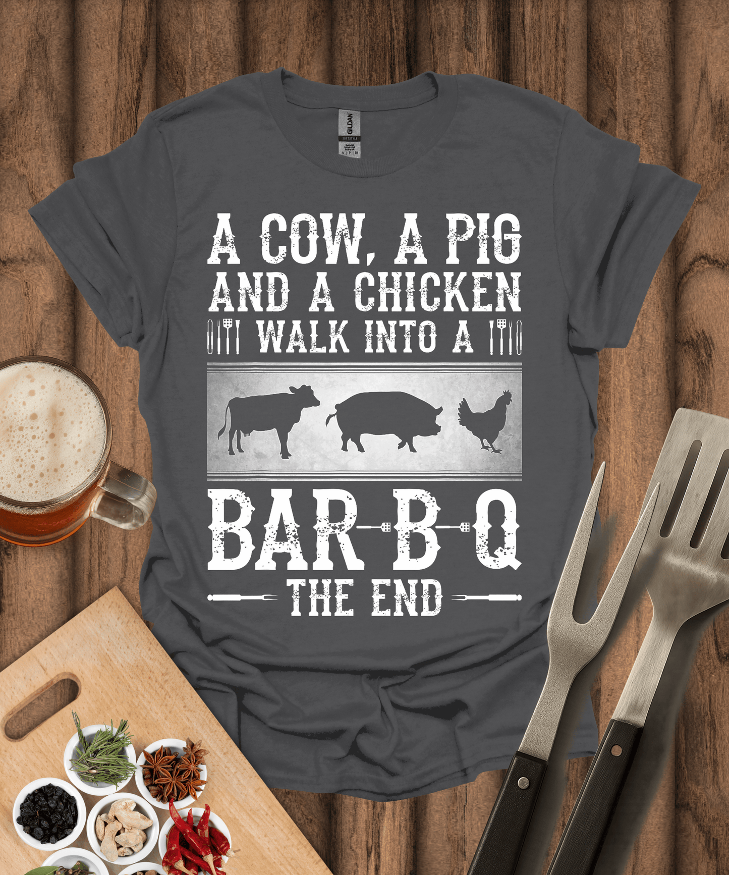 Printify T-Shirt Charcoal / S The End T-Shirt