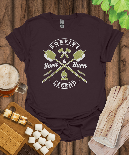 Printify T-Shirt Dark Chocolate / S Bonfire Legend Born to Burn T-Shirt