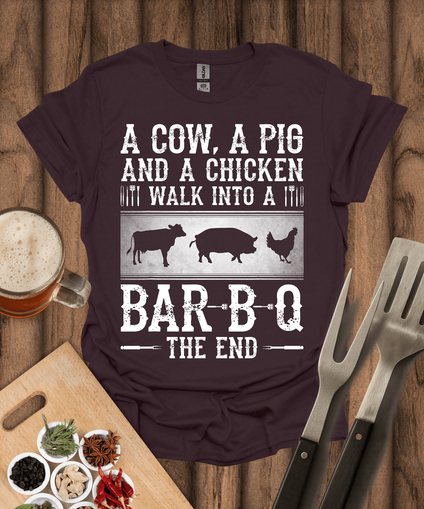 Printify T-Shirt Dark Chocolate / S The End T-Shirt