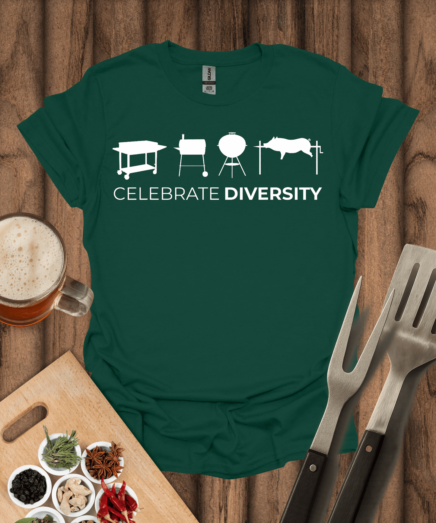 Printify T-Shirt Forest Green / S Celebrate Diversity T-Shirt