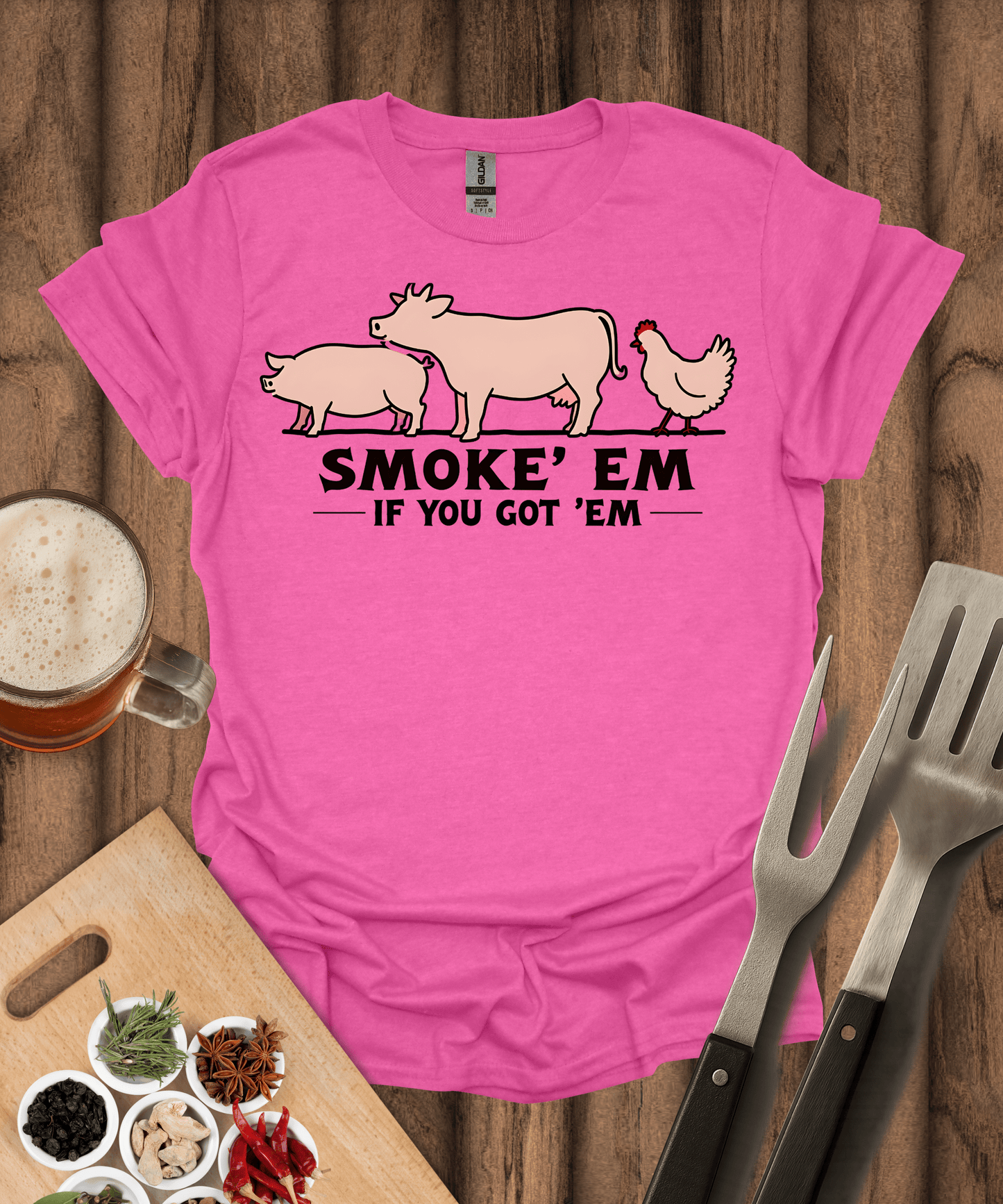 Printify T-Shirt Heather Heliconia / S Smoke 'Em If You Got 'Em T-Shirt