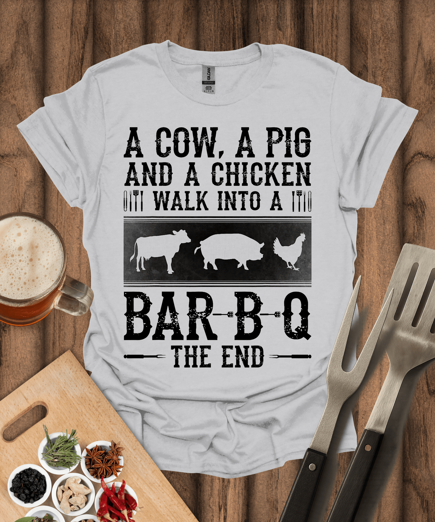 Printify T-Shirt Ice Grey / S The End T-Shirt