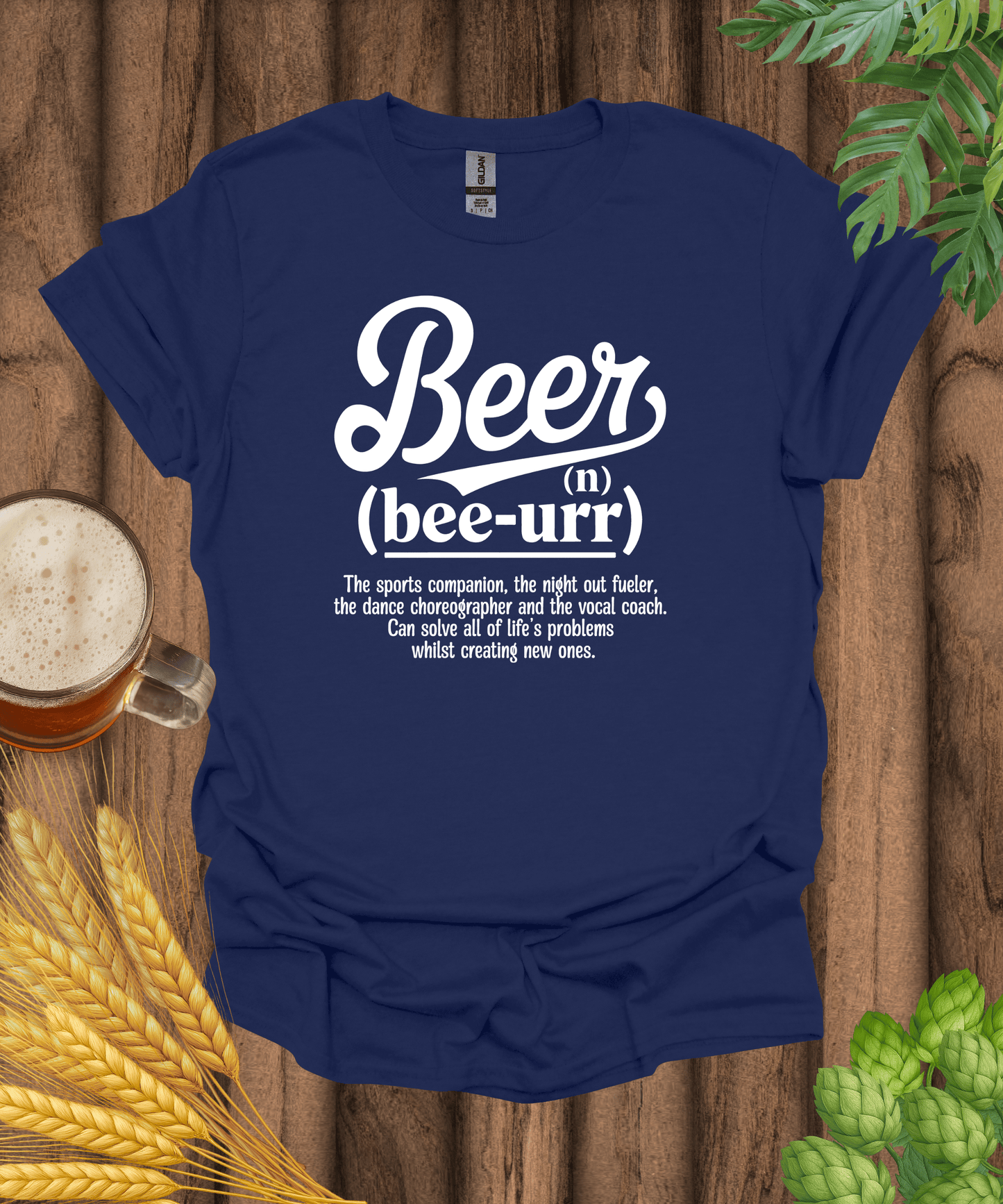 Printify T-Shirt Navy / S Beer Definition T-Shirt