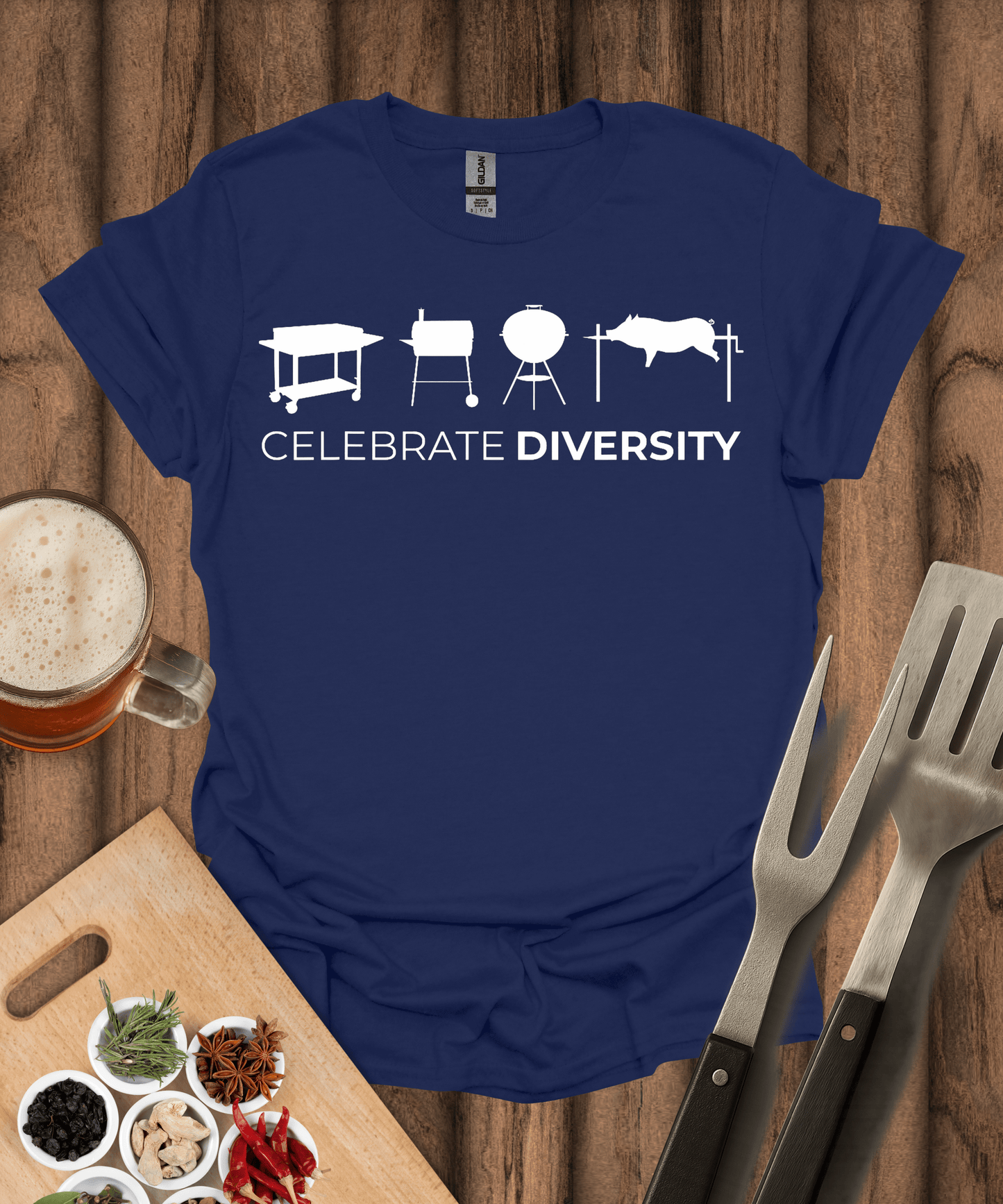 Printify T-Shirt Navy / S Celebrate Diversity T-Shirt