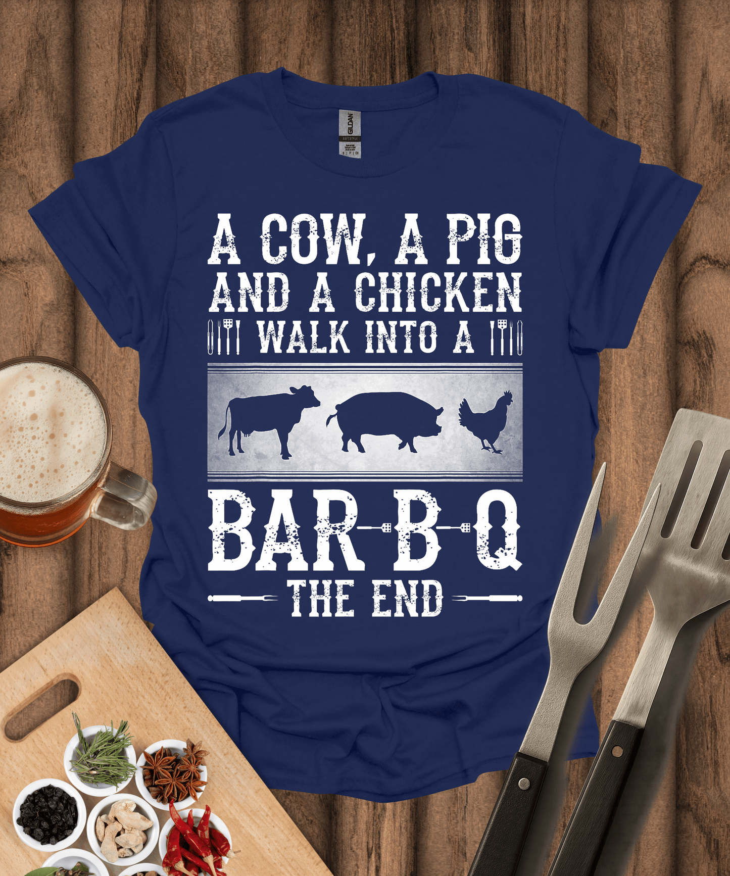 Printify T-Shirt Navy / S The End T-Shirt