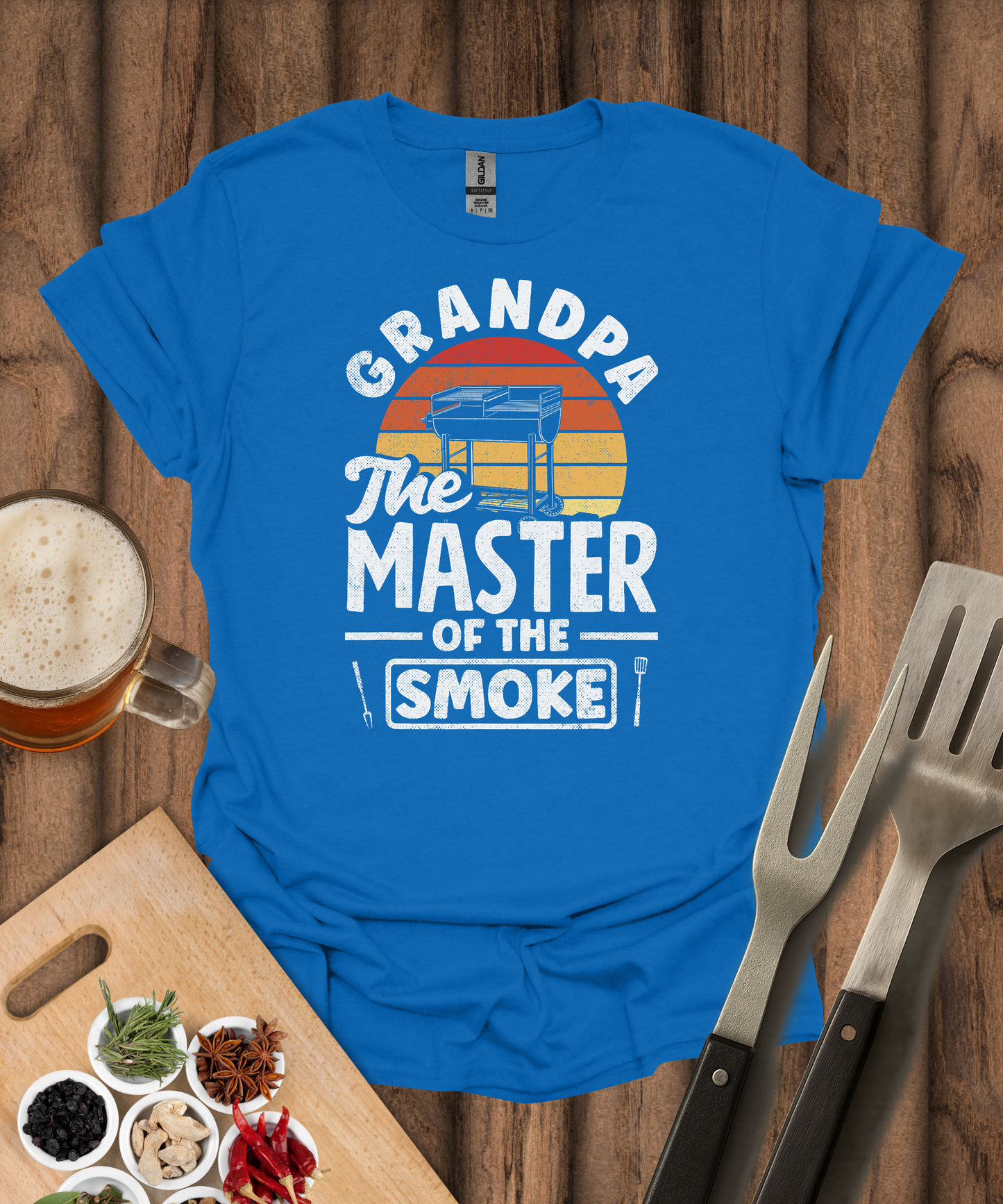 Printify T-Shirt Royal / S Grandpa The Master of the Smoke T-Shirt