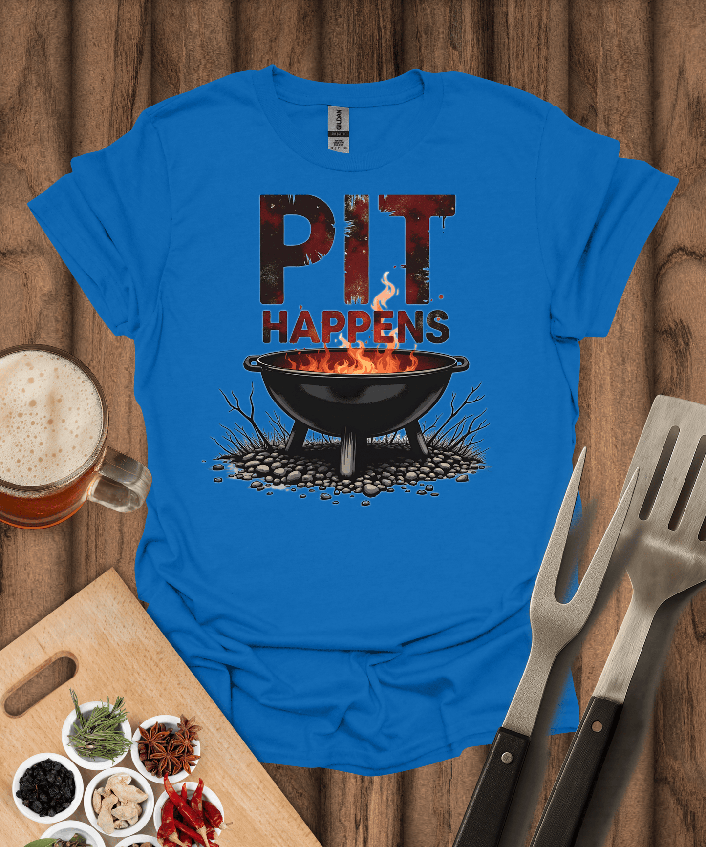Printify T-Shirt Royal / S Pit Happens T-Shirt