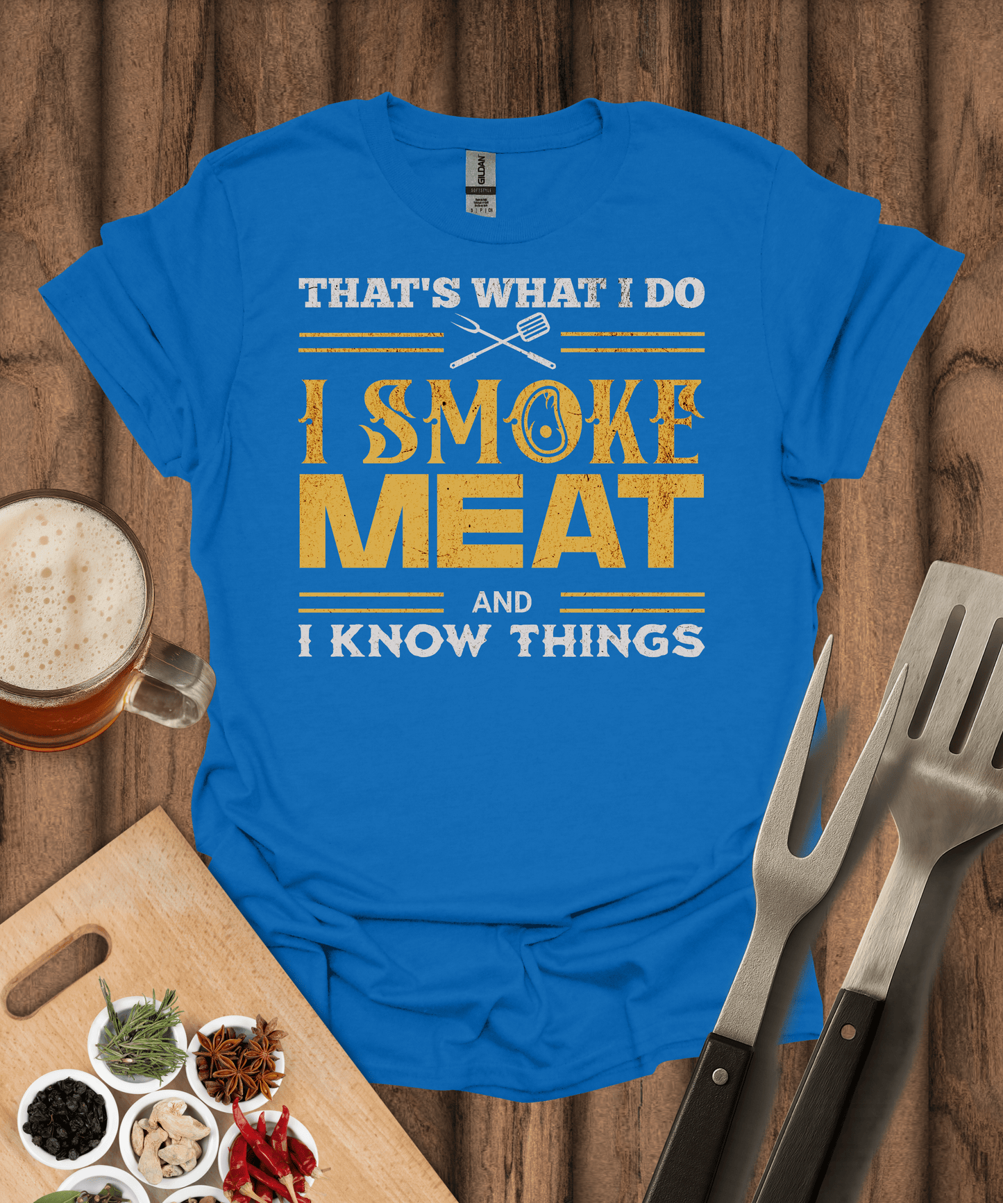 Printify T-Shirt Royal / S Smoke Meat T-Shirt