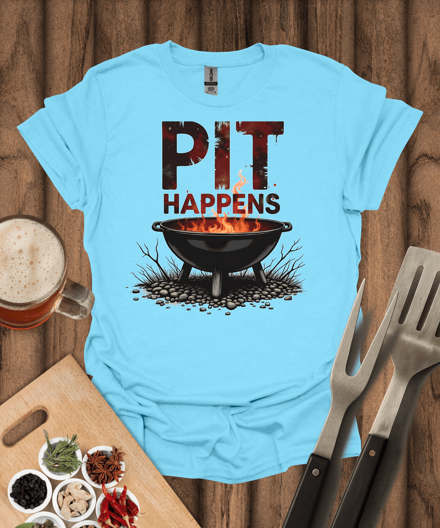 Printify T-Shirt Sky / S Pit Happens T-Shirt